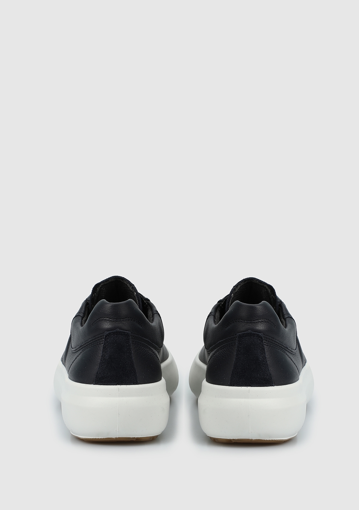 Lacivert Deri Kadın Sneaker