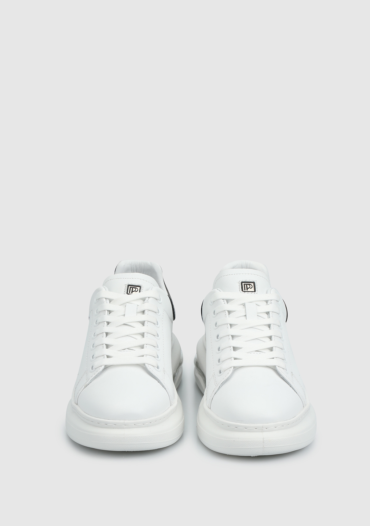 Platin Deri Kadın Sneaker