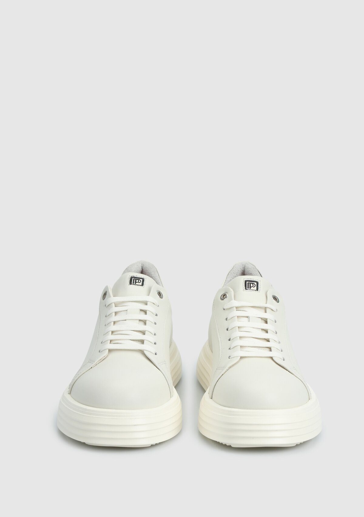 Krem Deri Erkek Sneaker