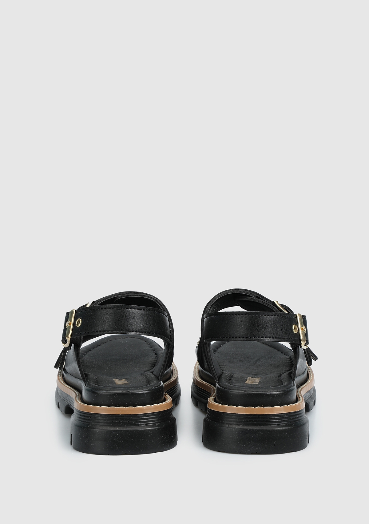 Siyah Kadın Düz Sandalet