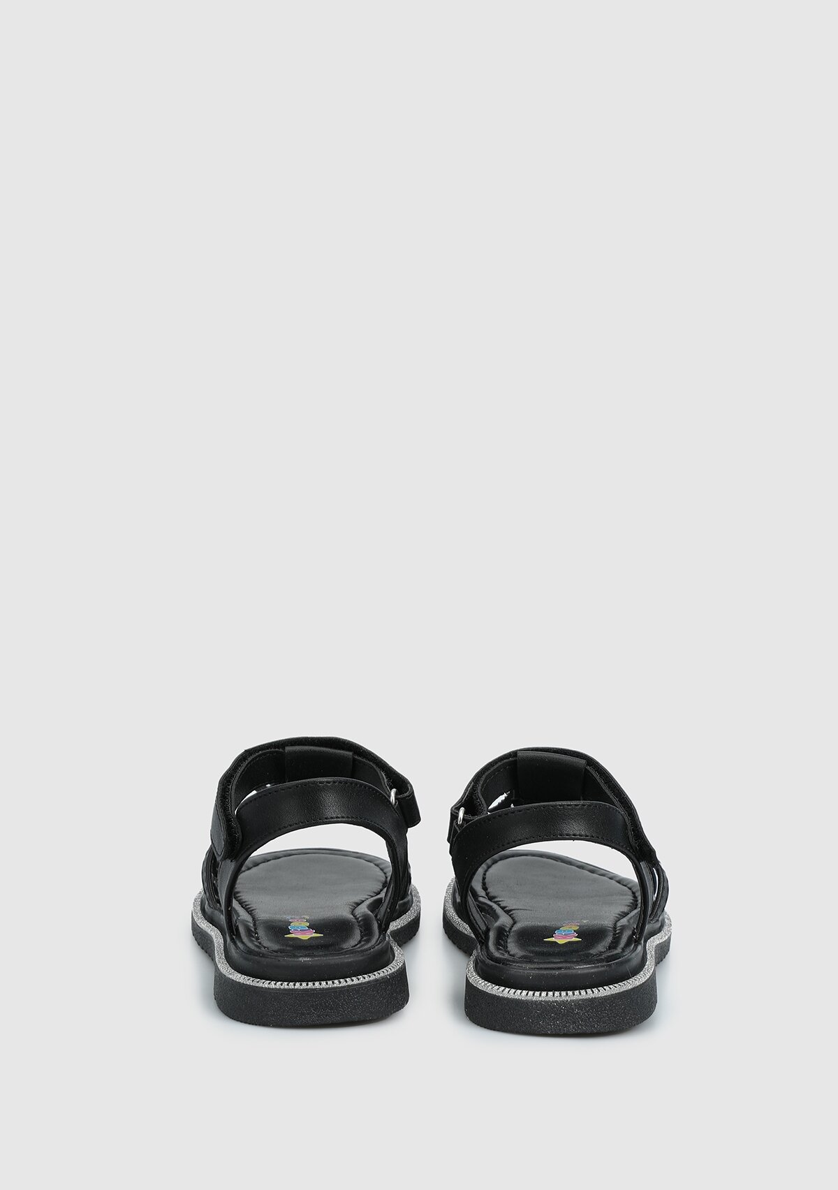 Siyah Kız Çocuk Düz Sandalet