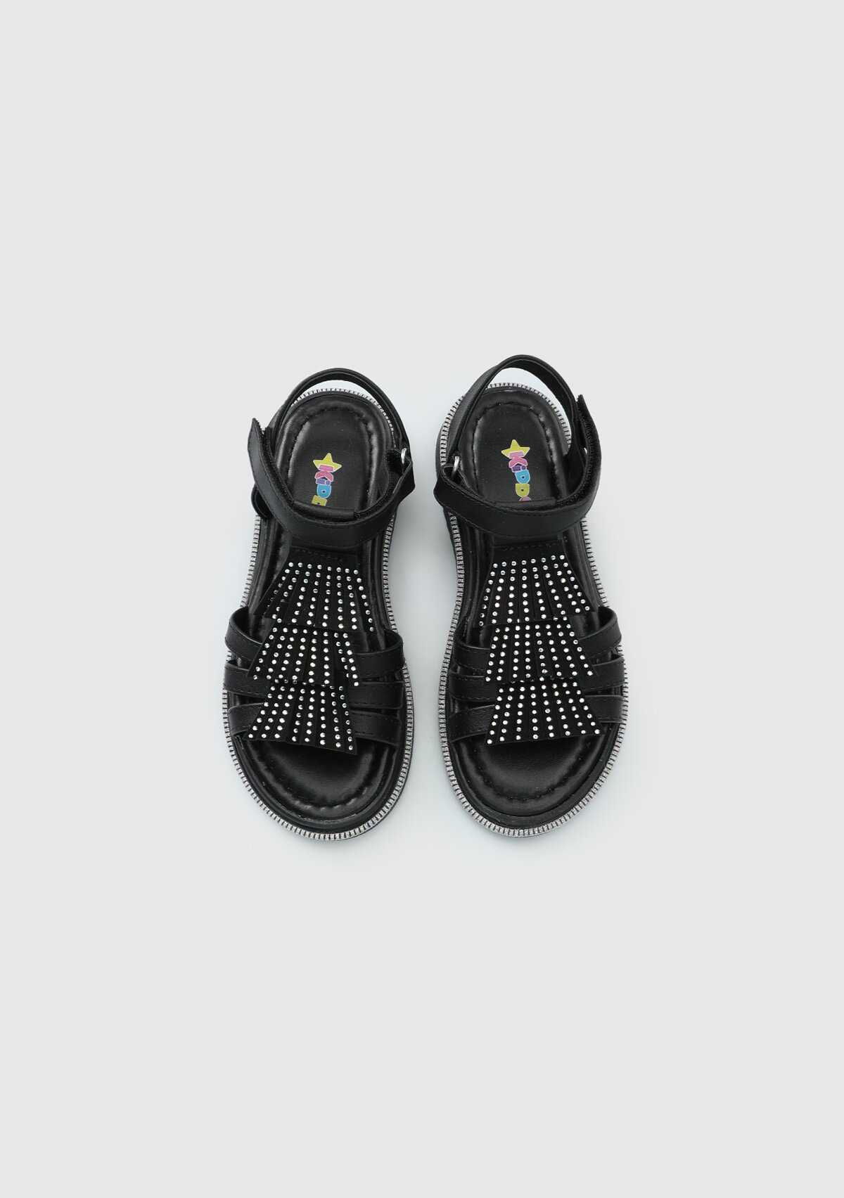 Siyah Kız Çocuk Düz Sandalet
