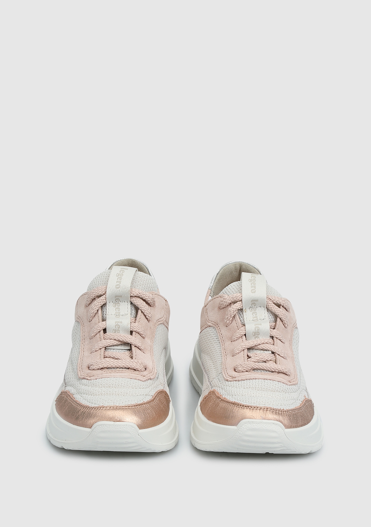 Bej Deri Kadın Sneaker