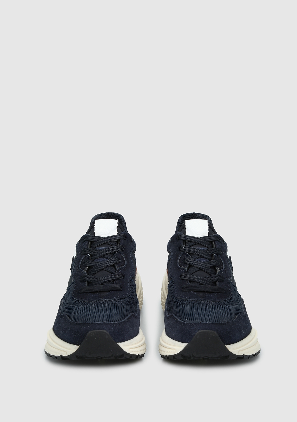 Lacivert Deri Erkek Sneaker