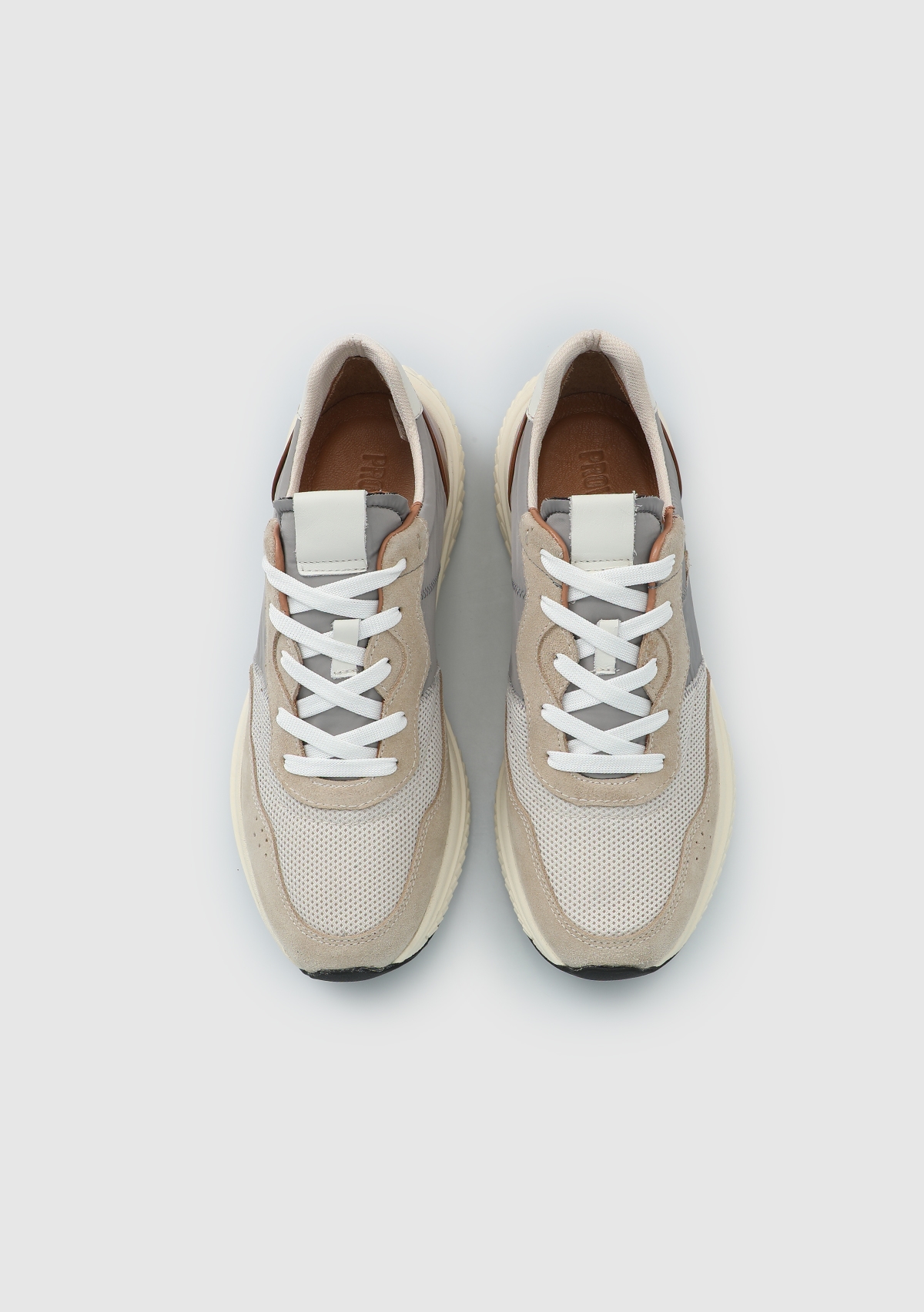 Bej Deri Erkek Sneaker
