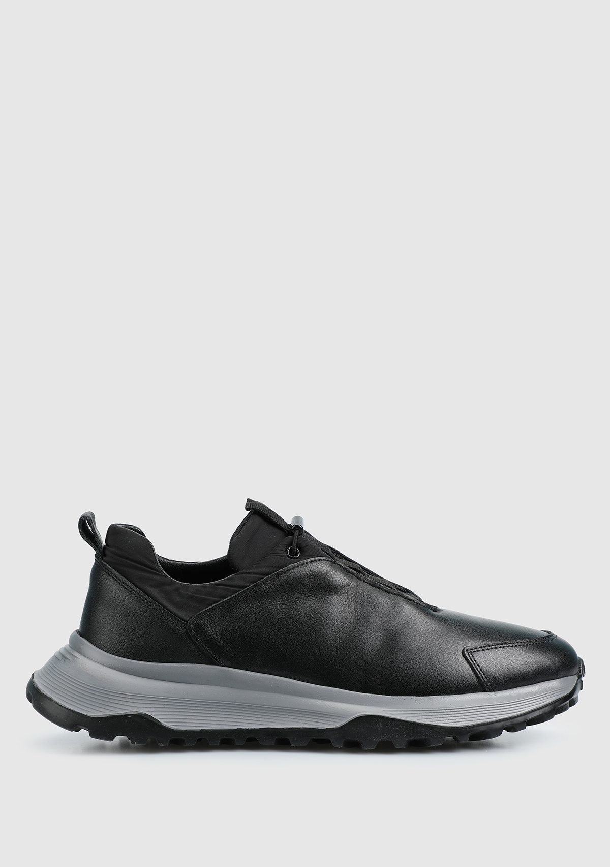 Siyah Deri Erkek Sneaker