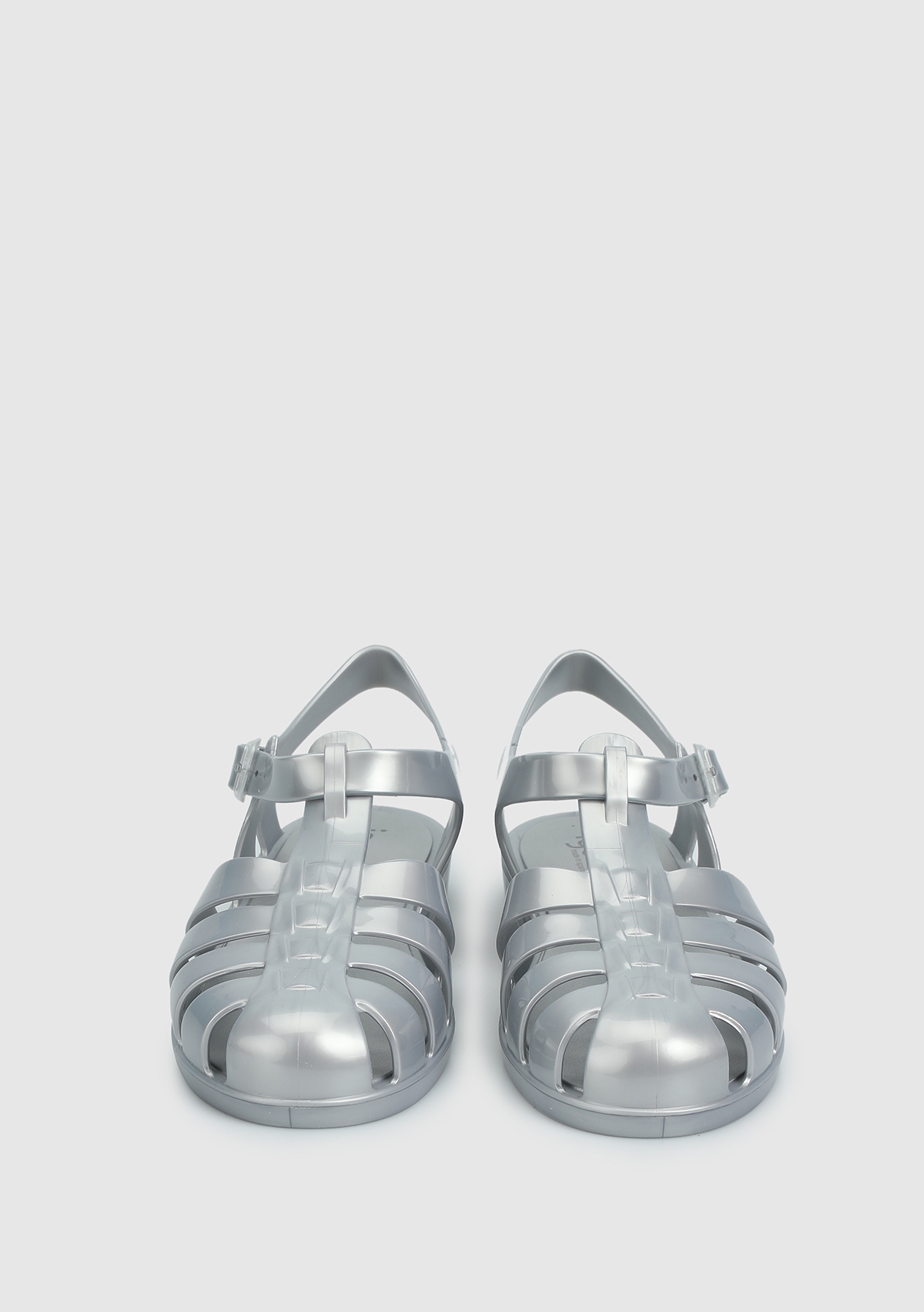 Gümüş  Düz Sandalet