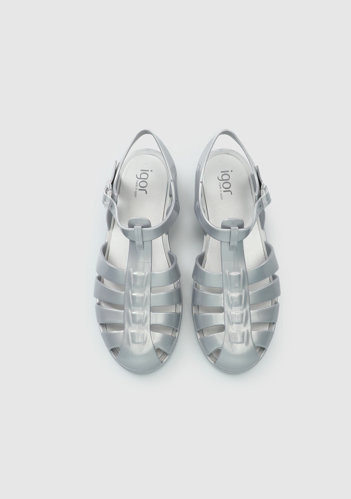 Gümüş  Düz Sandalet