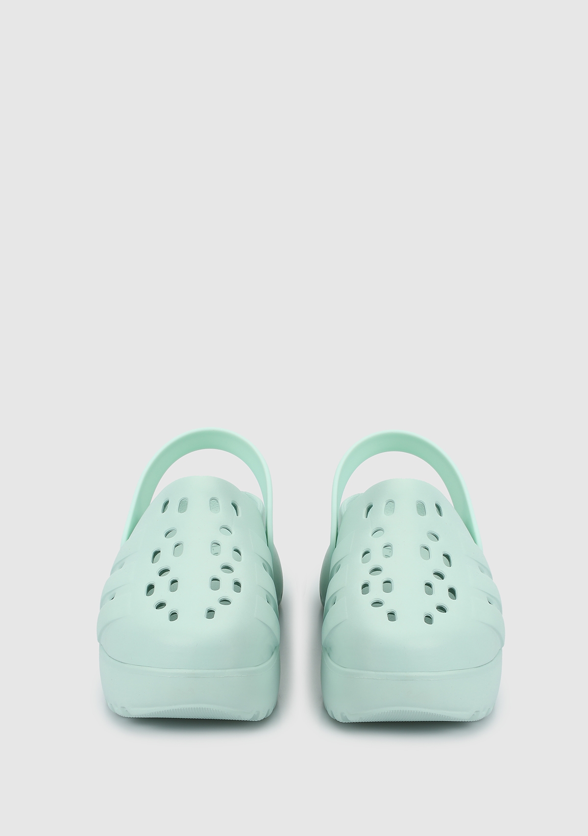 Adılette Clog Platform Mint Kadın Düz Terlik Jr2625 