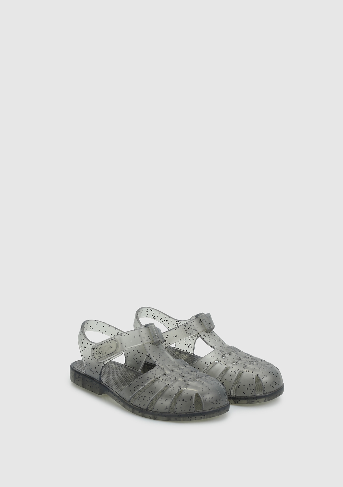 Gri Kız Çocuk Düz Sandalet