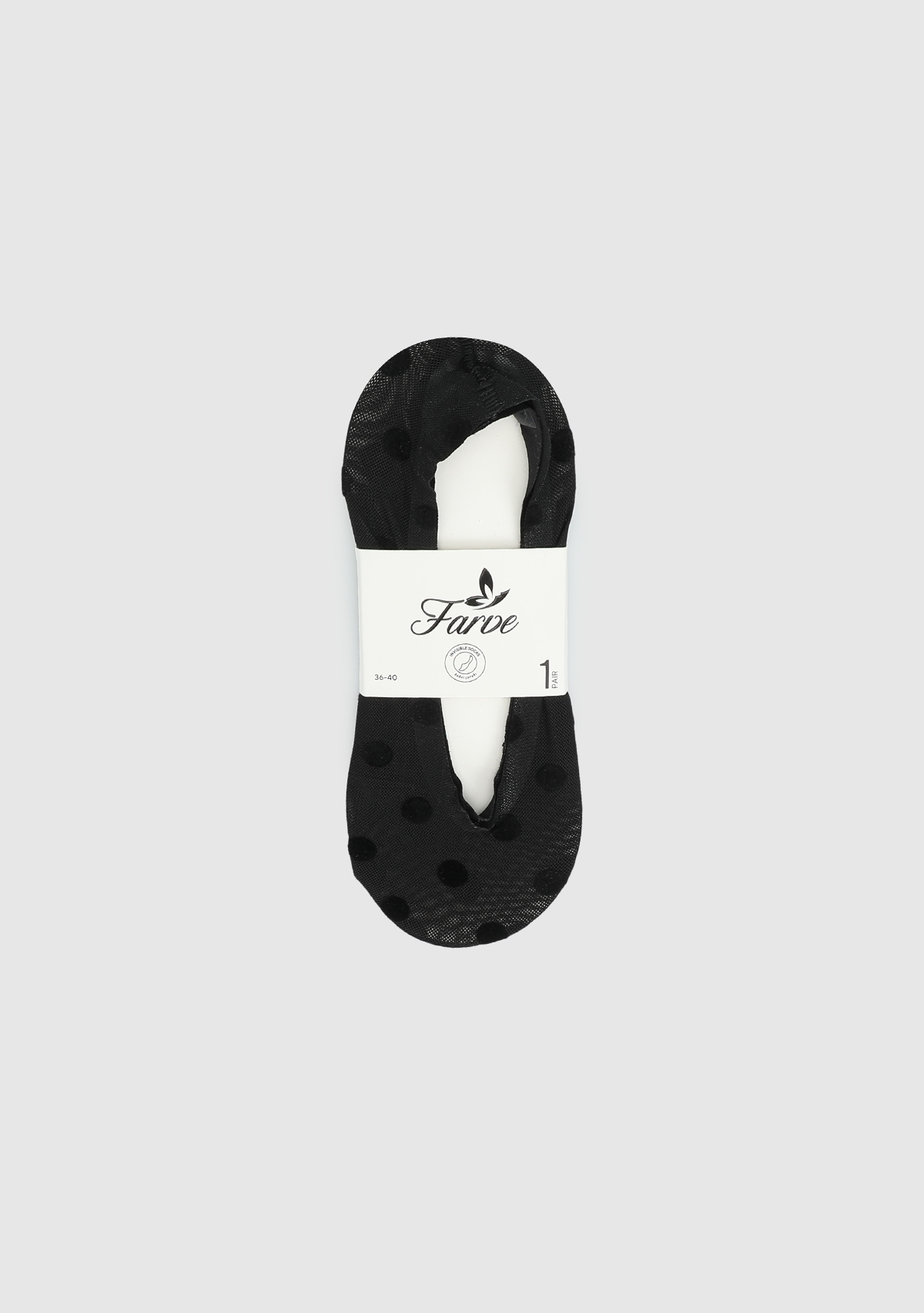 Siyah  Farve FRV17 Siyah Puantiyeli Babet