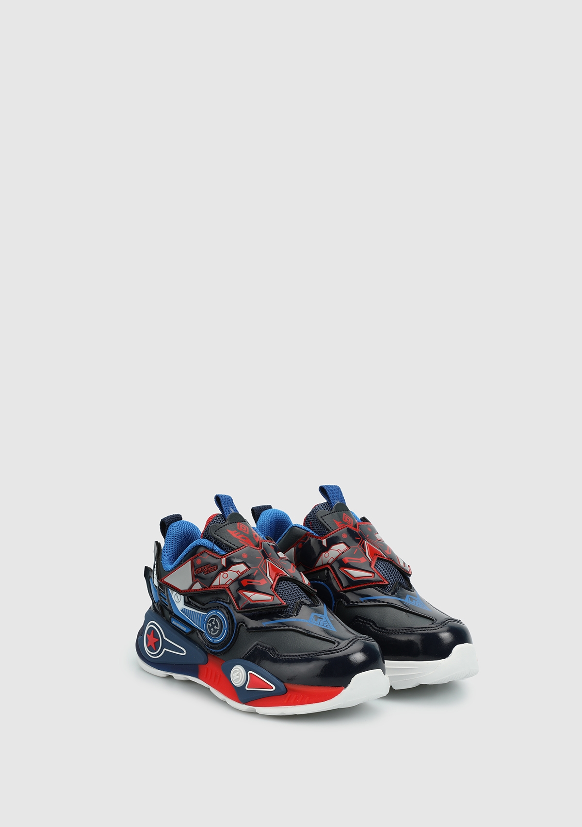 Lacivert-Kırmızı Erkek Çocuk Sneaker