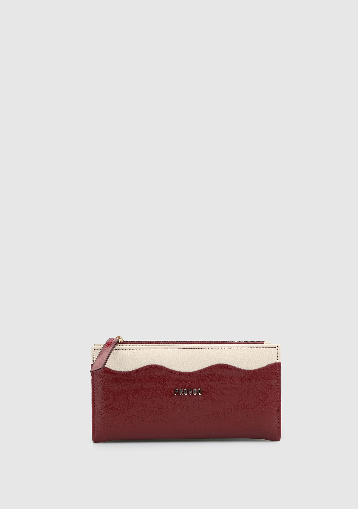 Bordo  Provoq AD77 Bordo-Bej Cüzdan