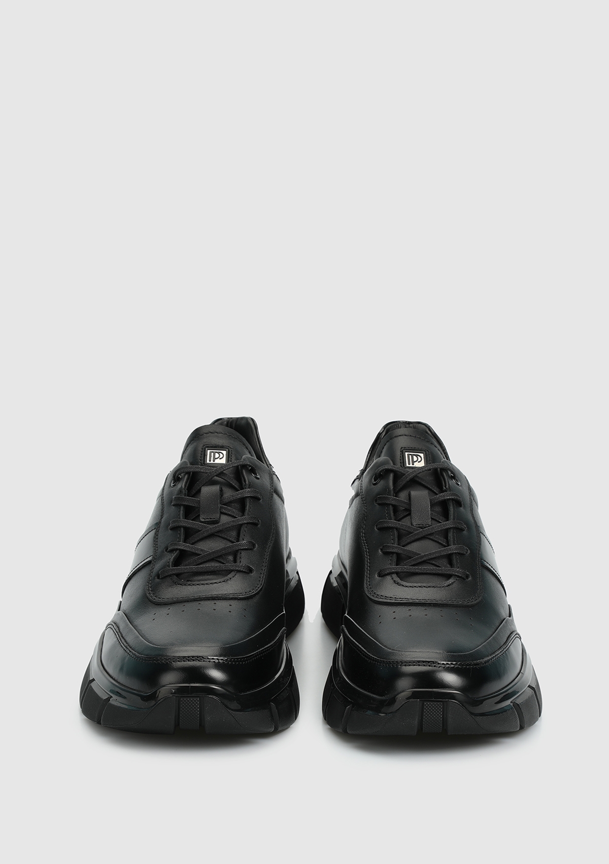 Siyah Deri Erkek Sneaker
