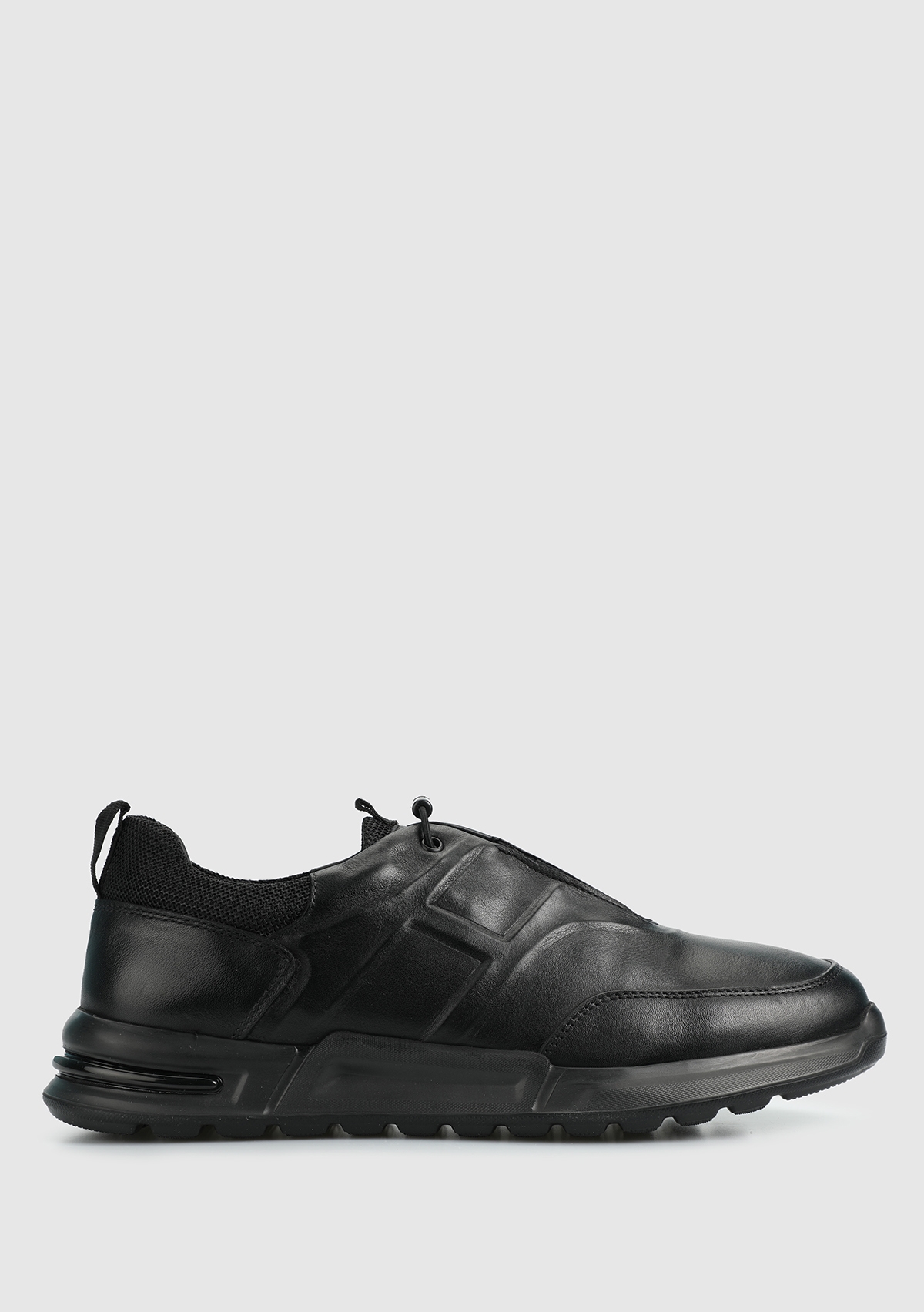 Siyah Deri Erkek Sneaker