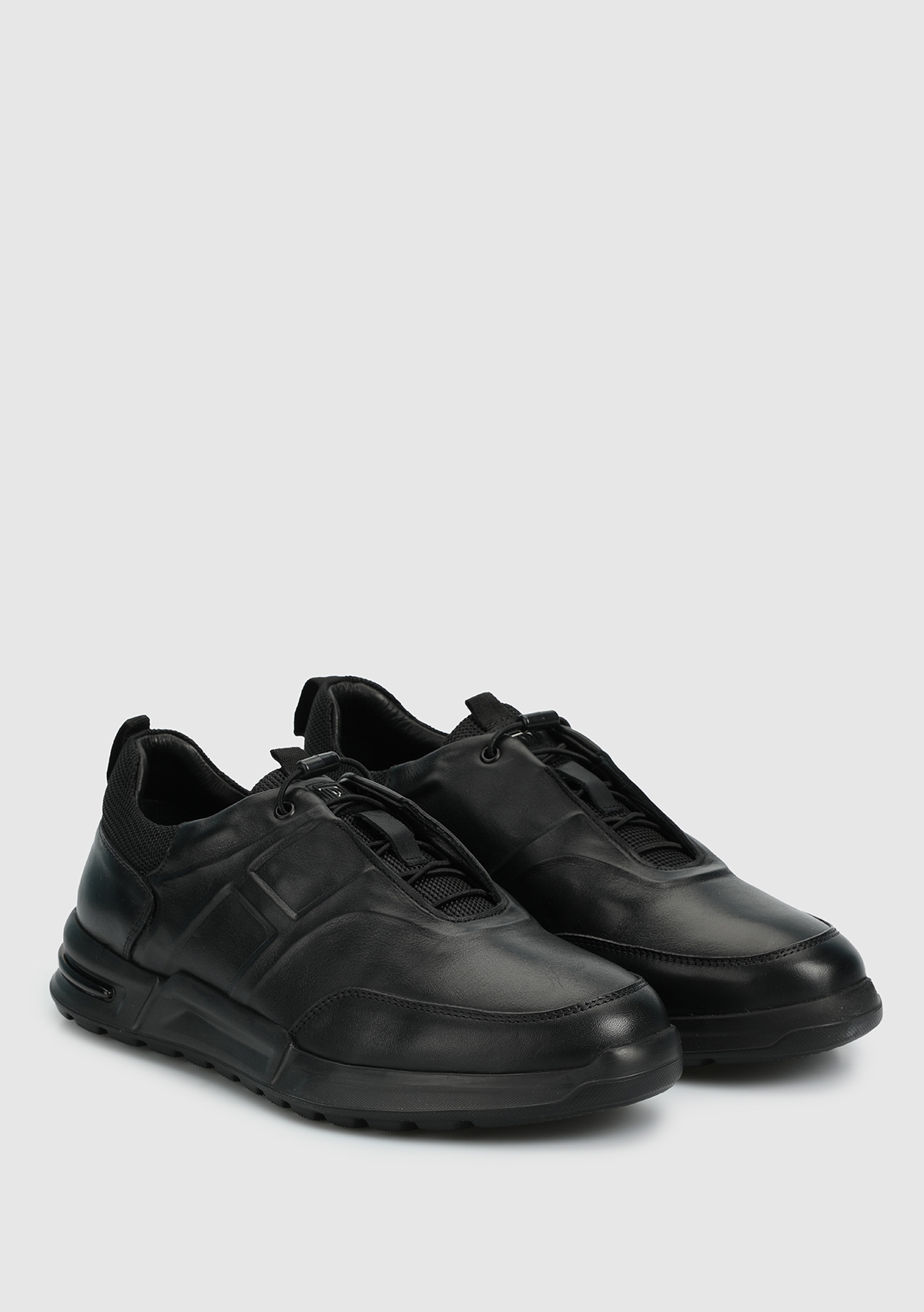 Siyah Deri Erkek Sneaker