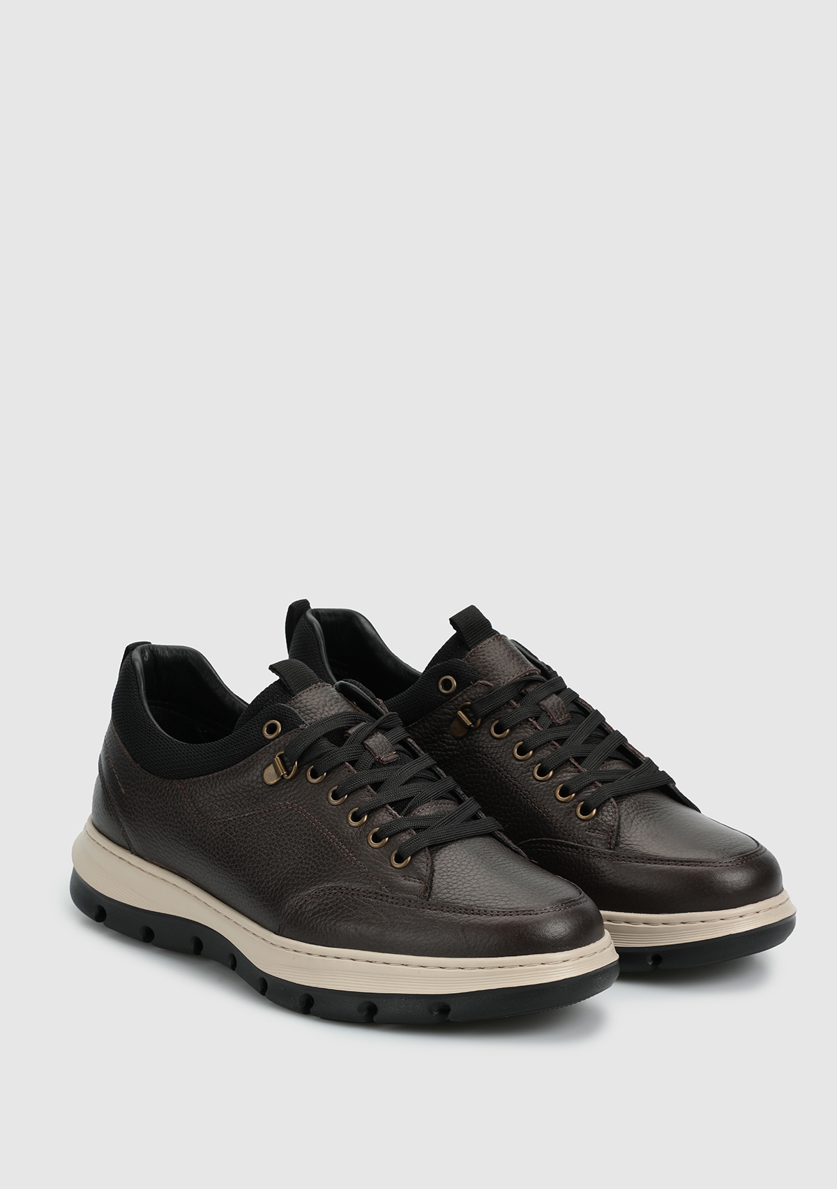 Kahve Deri Erkek Sneaker