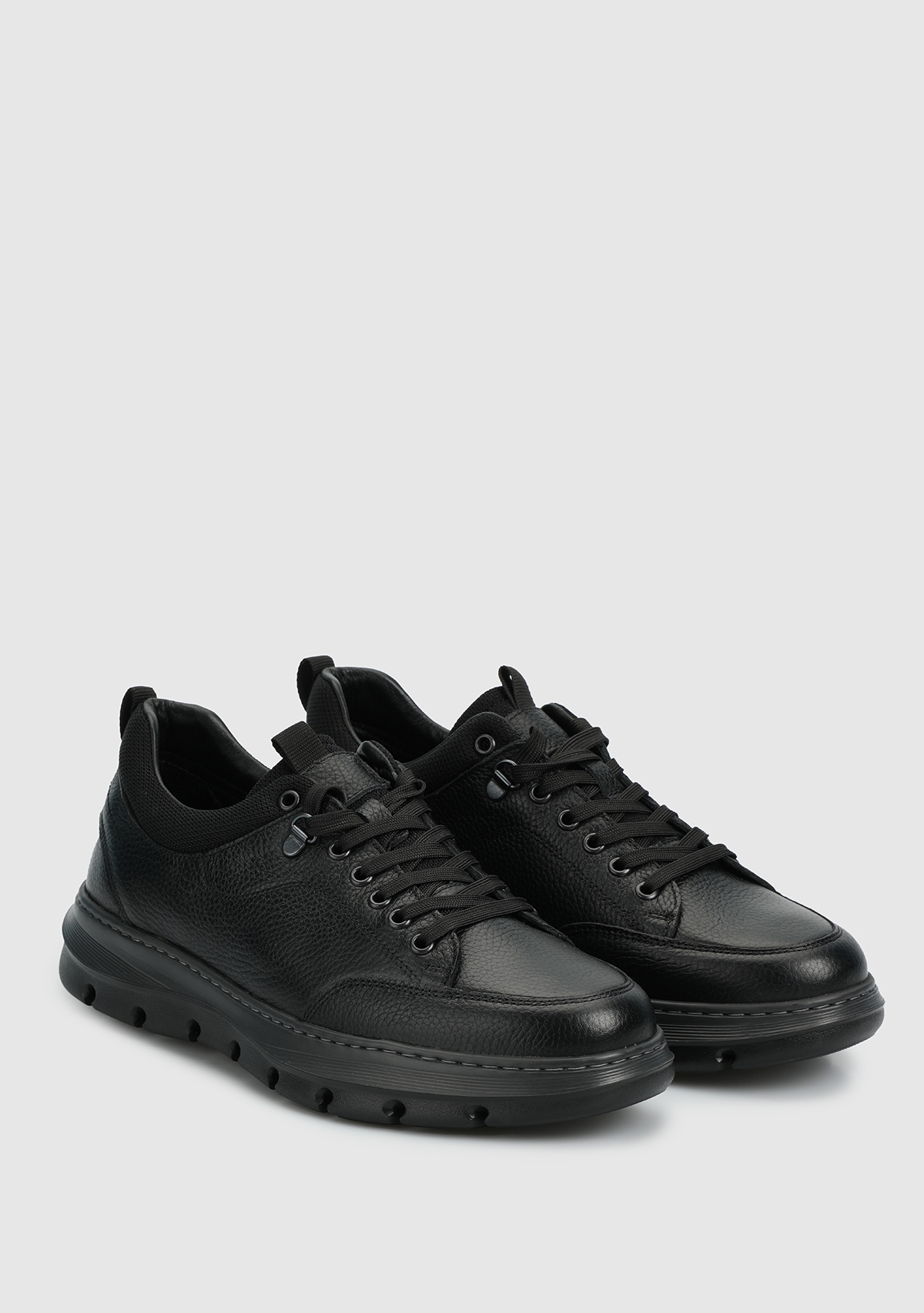Siyah Deri Erkek Sneaker