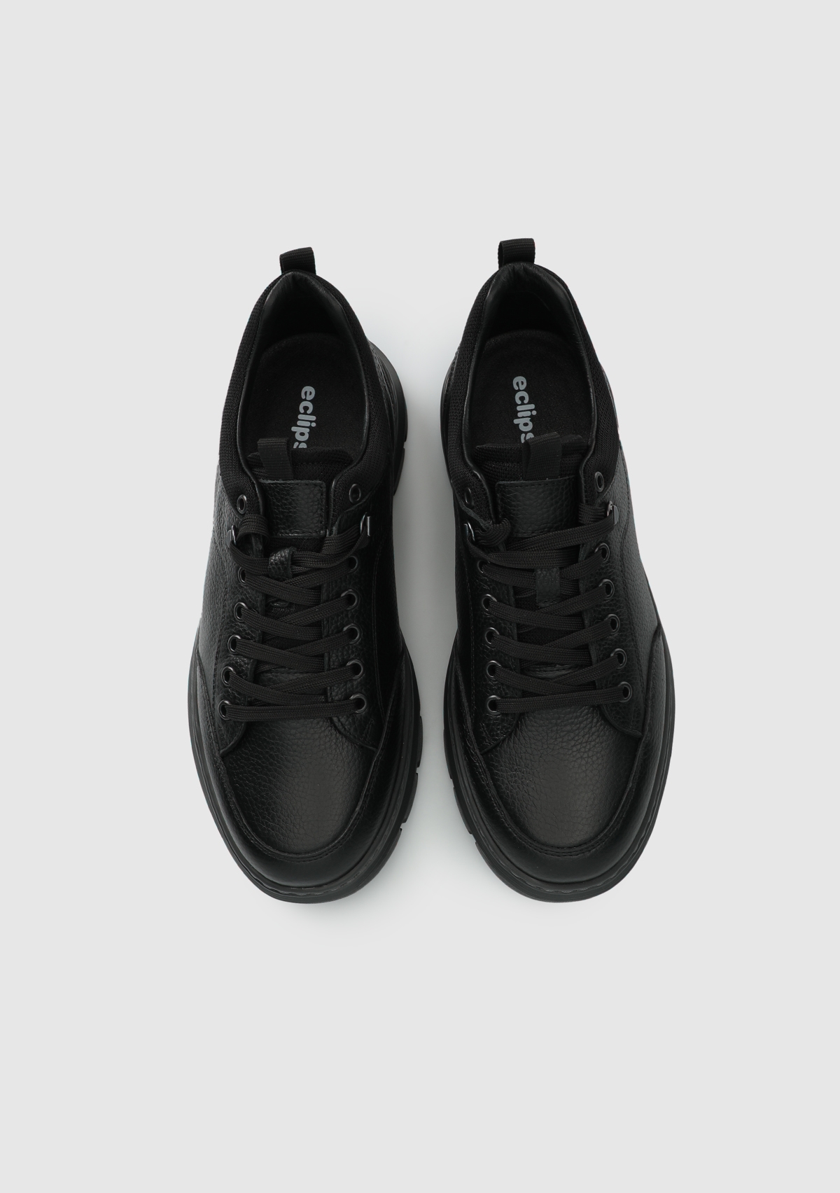 Siyah Deri Erkek Sneaker