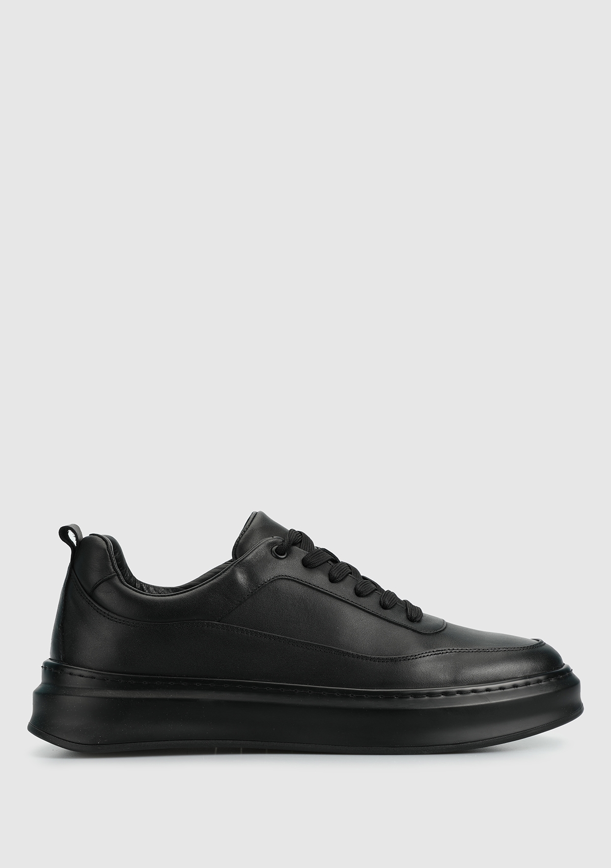 Siyah Deri Erkek Sneaker