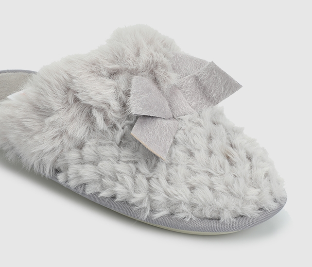 Gri Kadın Ev Terliği