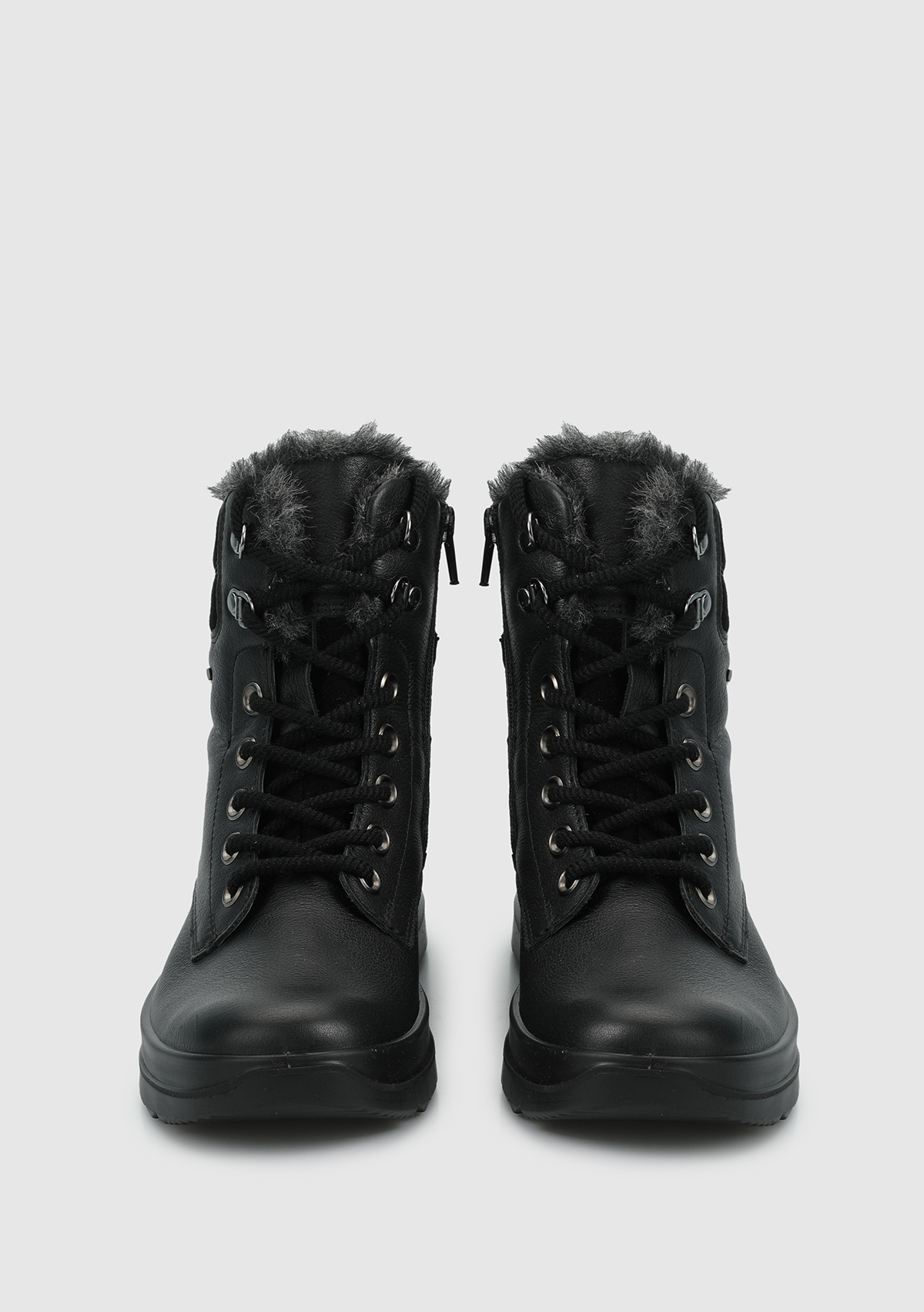 Siyah Deri Kadın Outdoor Bot