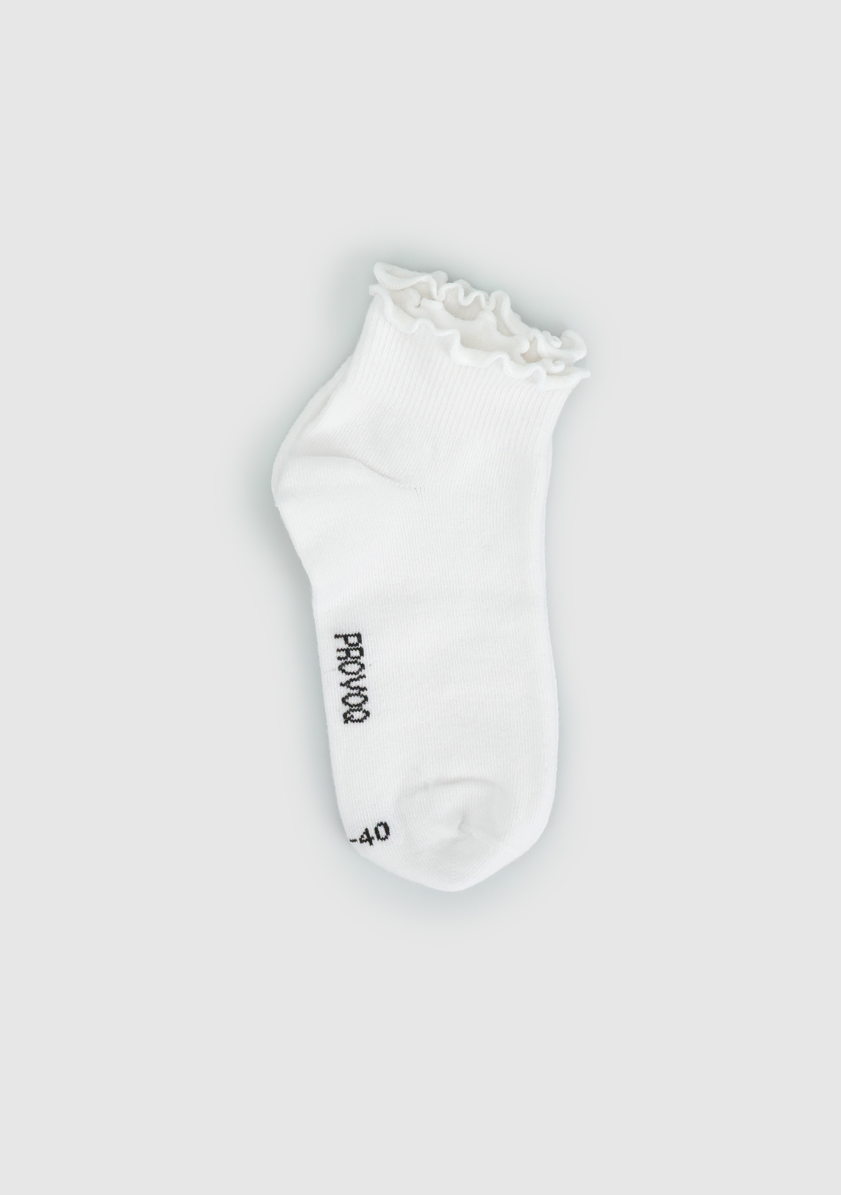 Beyaz  Provoq PP01 Fırfırlı Beyaz