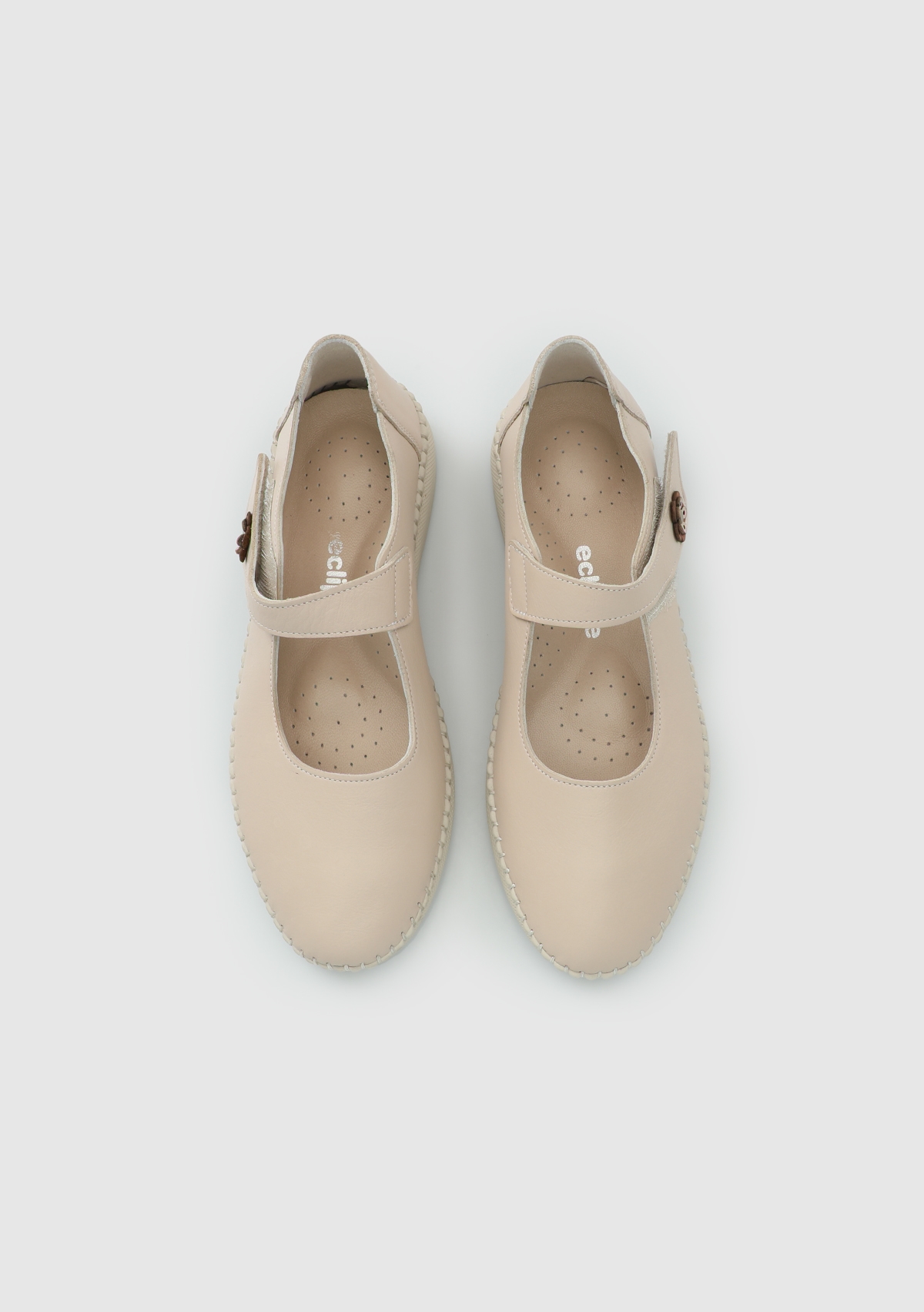 Bej Deri Kadın Ayakkabı