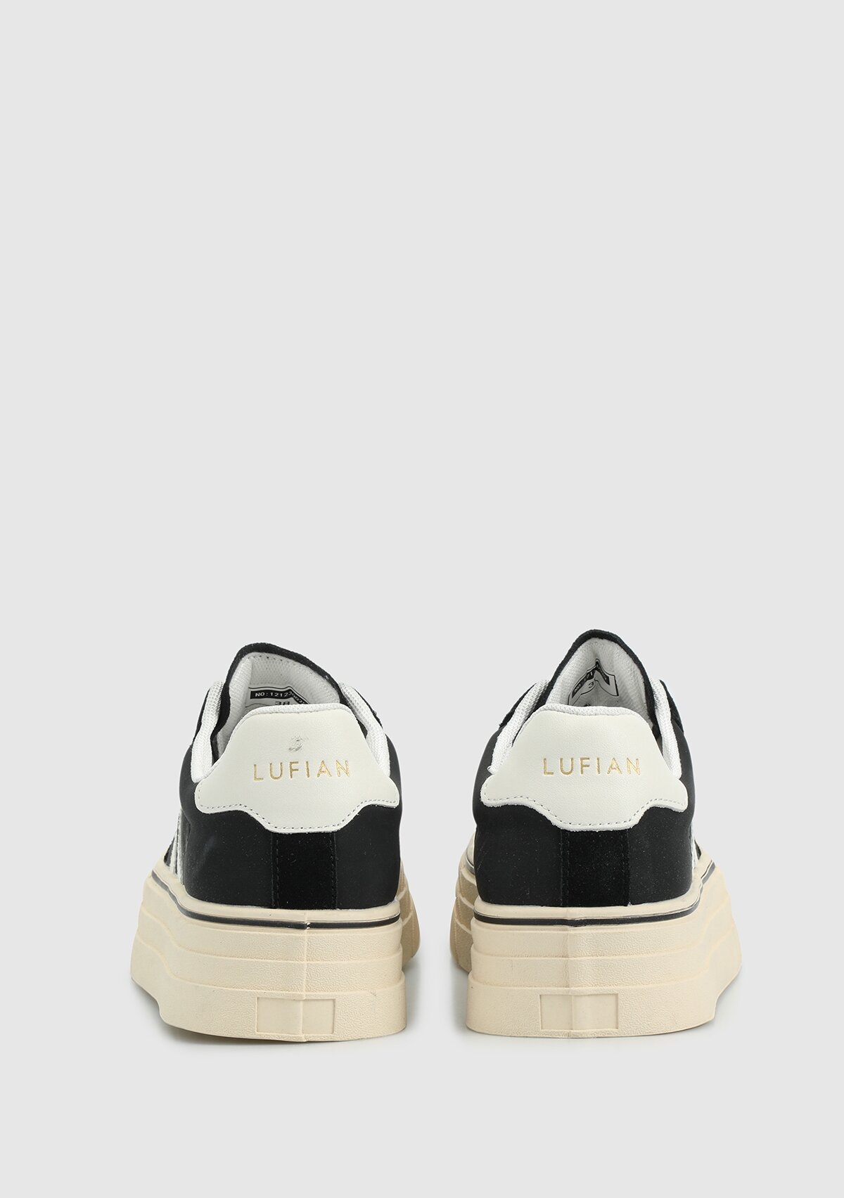 Siyah Deri Kadın Sneaker