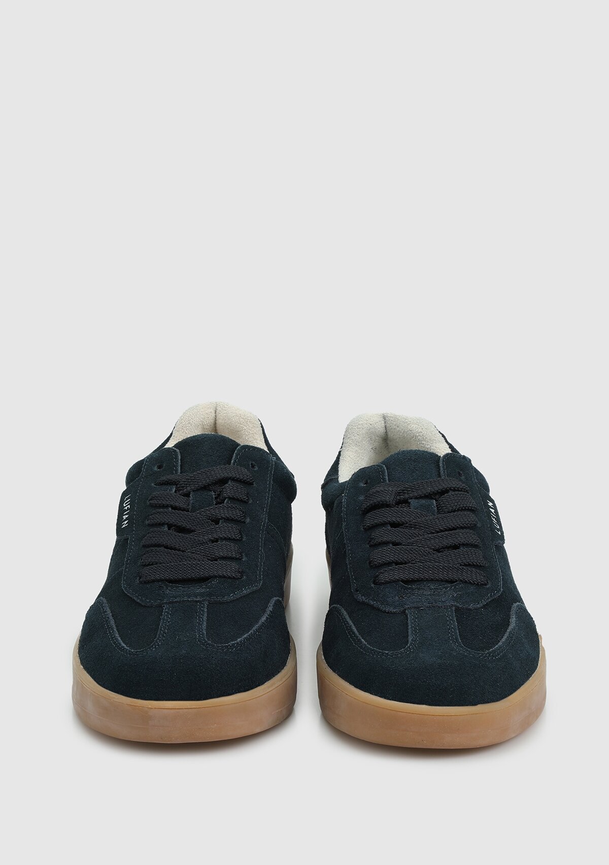 Lacivert Deri Kadın Sneaker