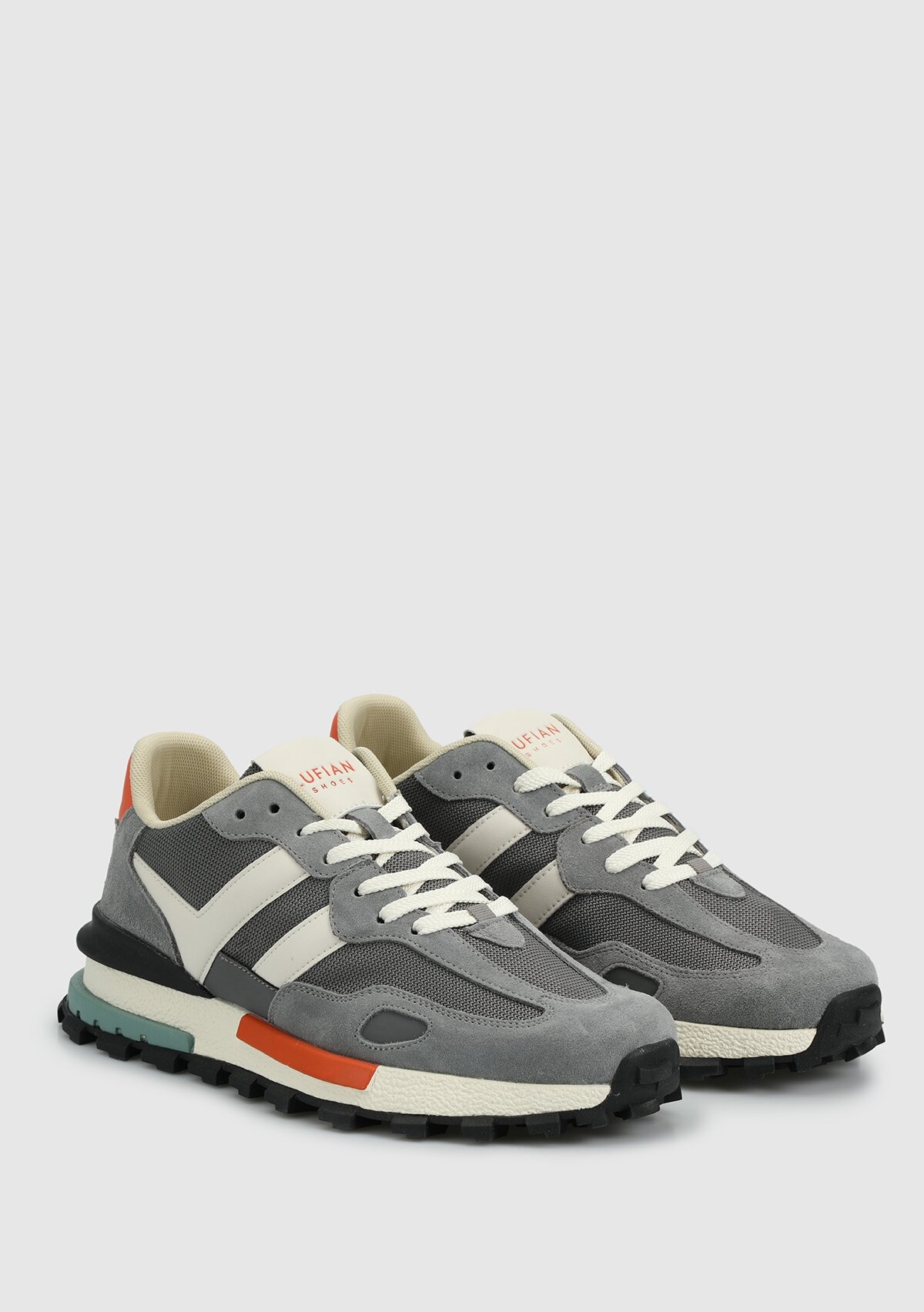 Gri Deri Erkek Sneaker