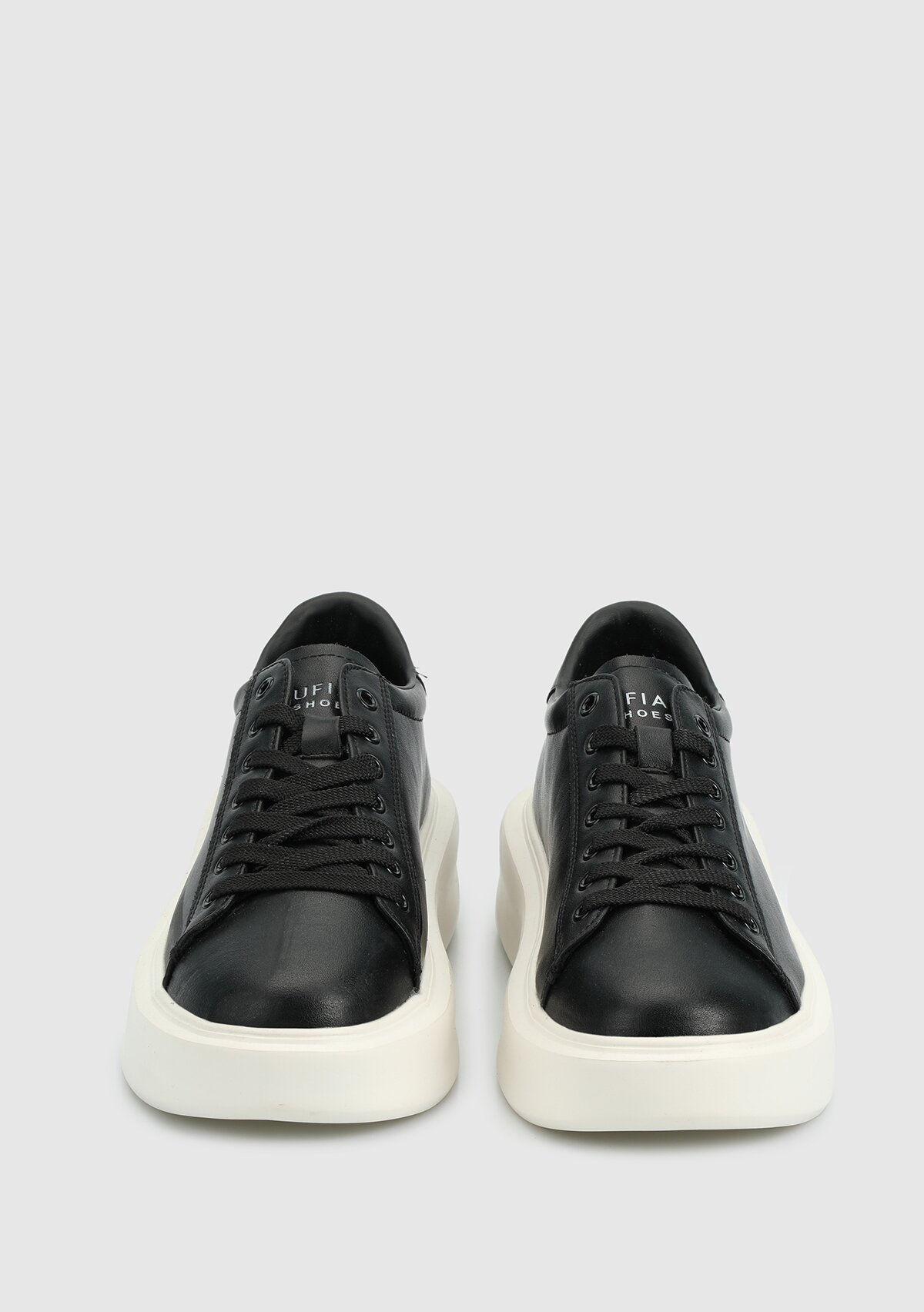 Siyah Deri Erkek Sneaker