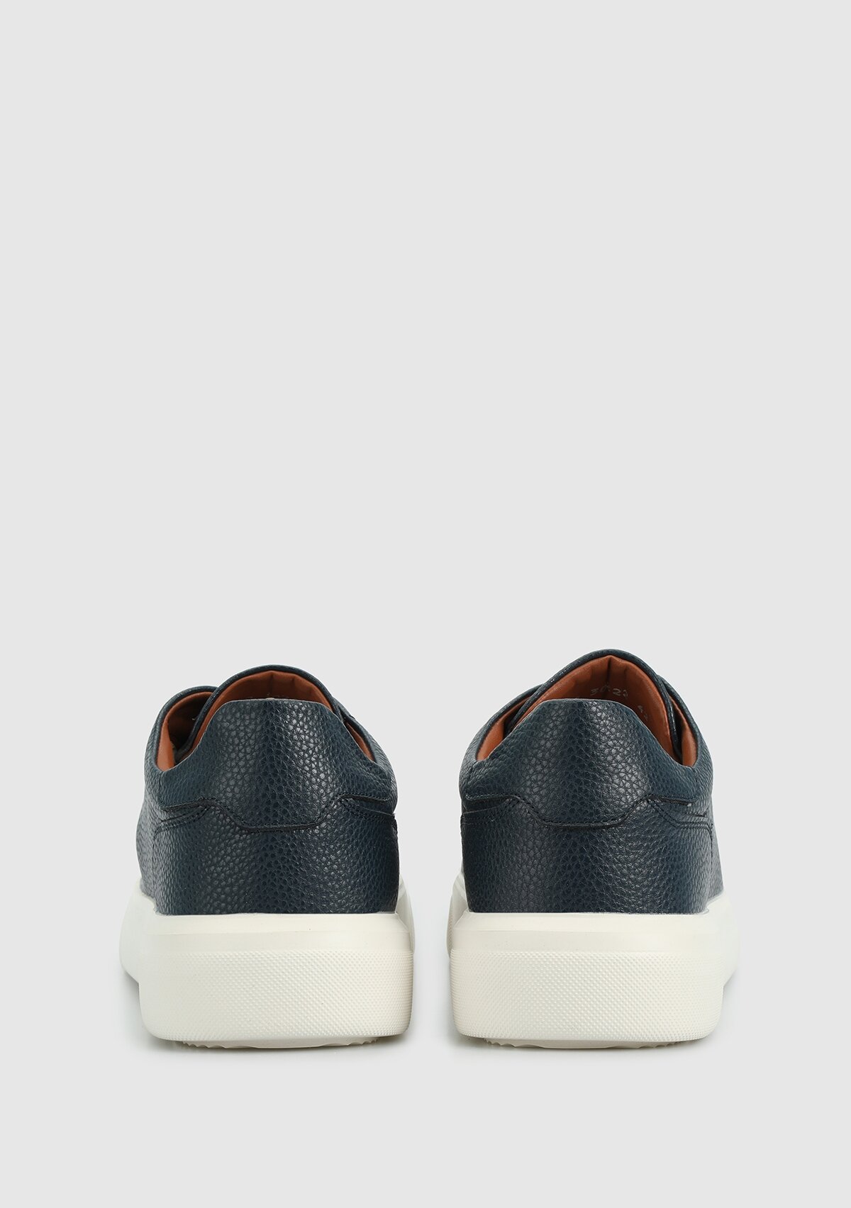 Lacivert Deri Erkek Sneaker