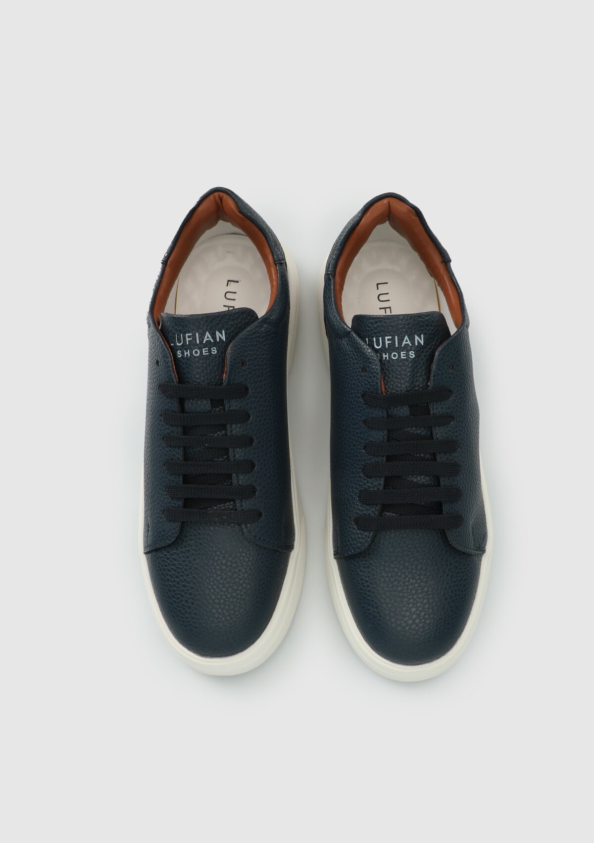 Lacivert Deri Erkek Sneaker