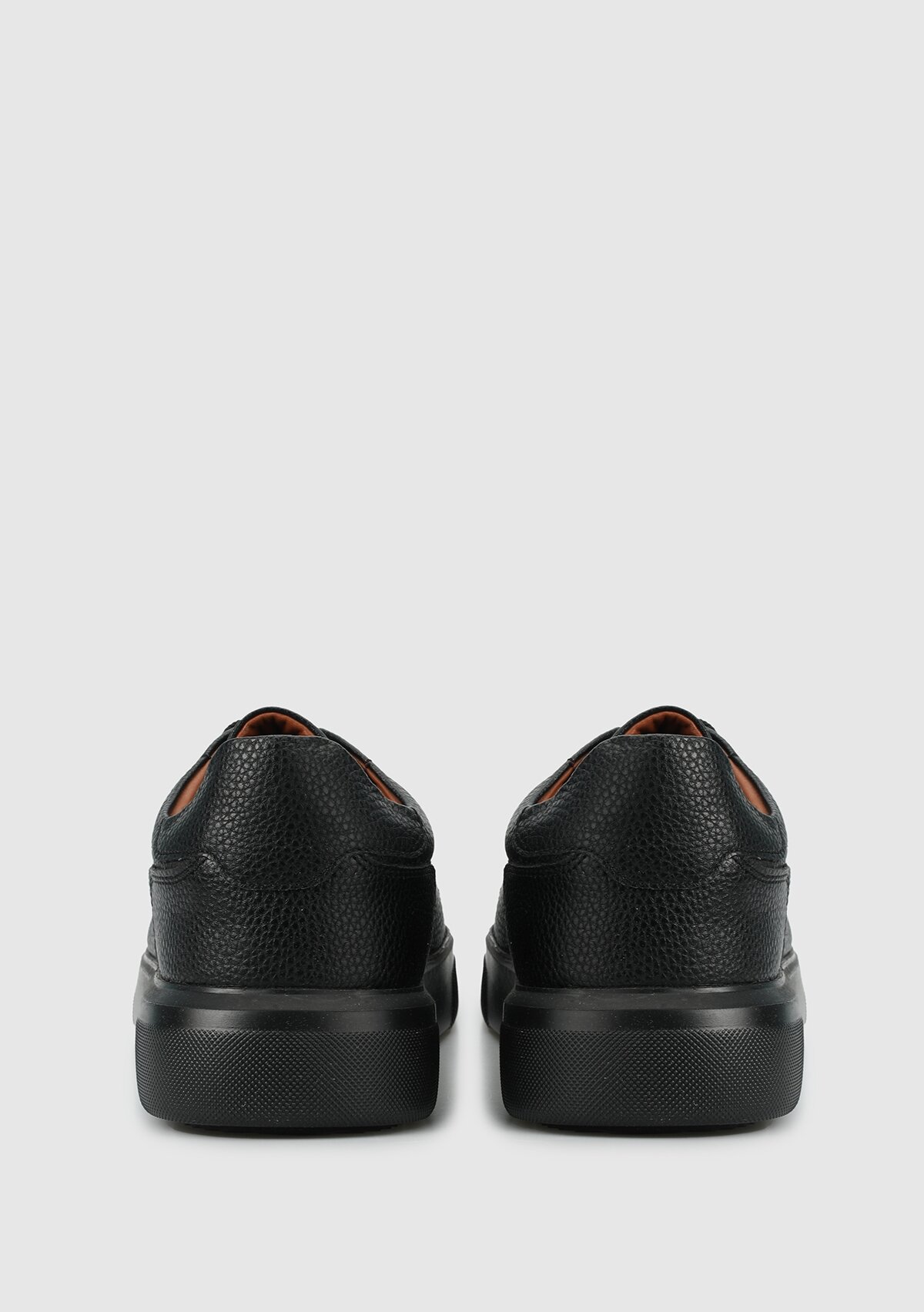 Siyah Deri Erkek Sneaker