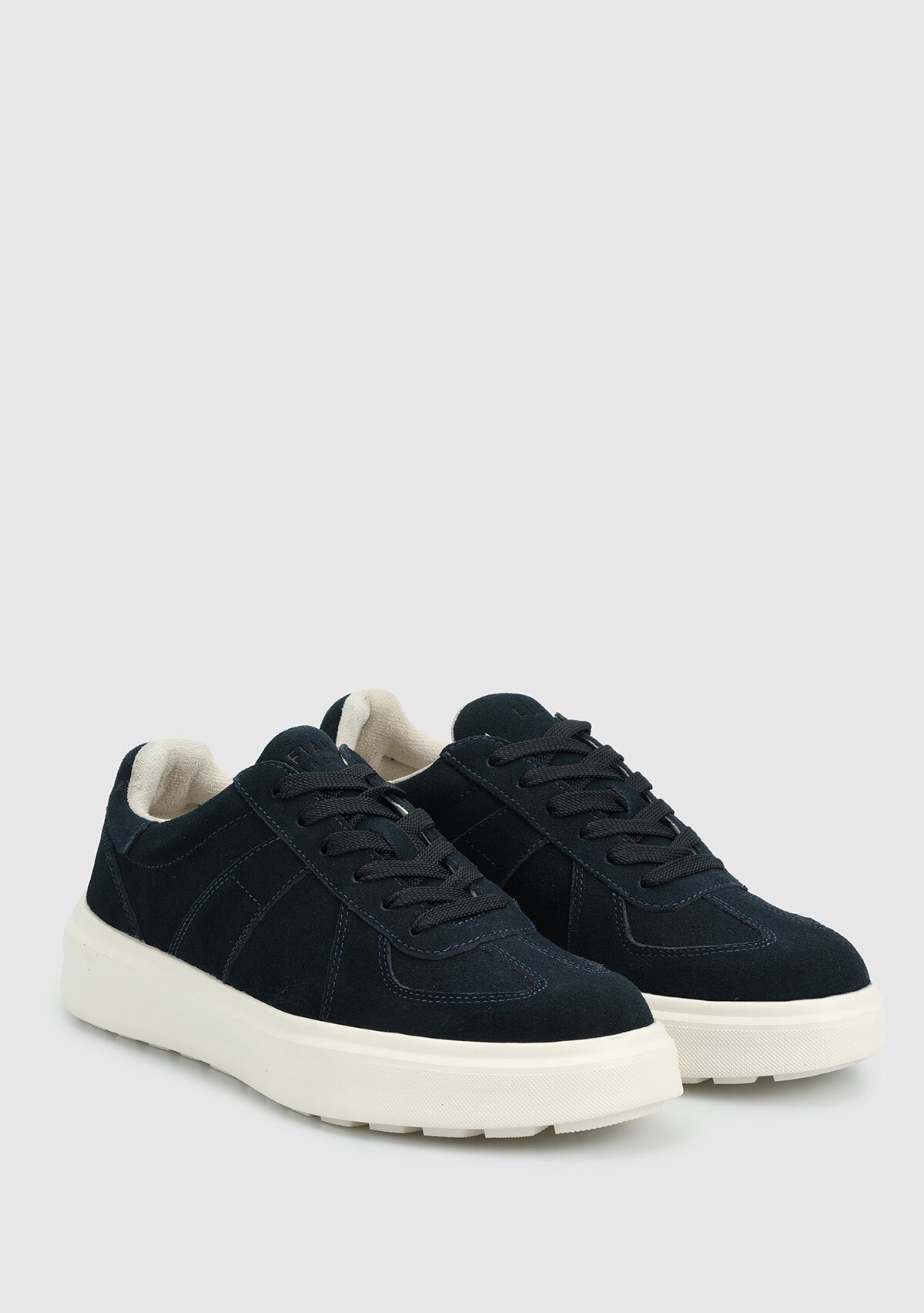 Lacivert Deri Erkek Sneaker