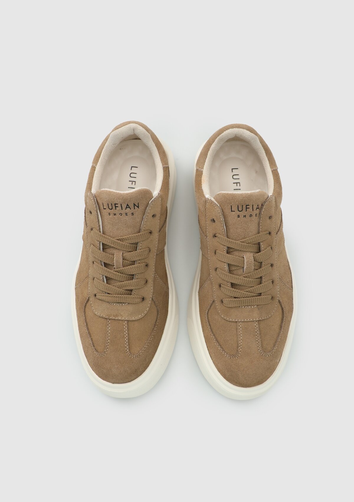 Bej Deri Erkek Sneaker