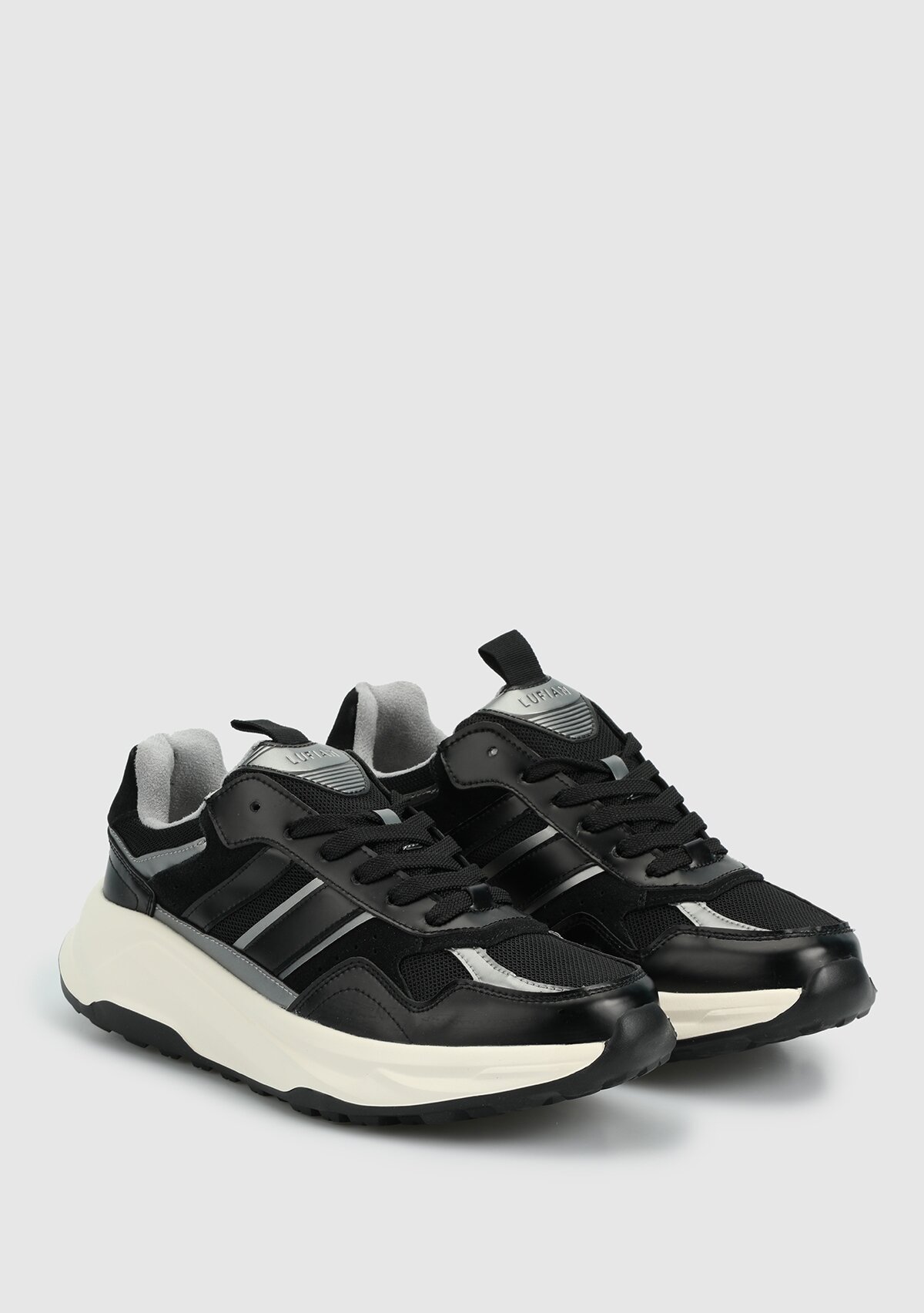 Siyah Deri Erkek Sneaker