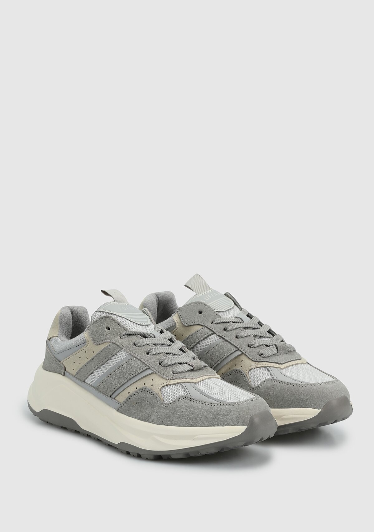 Gri Deri Erkek Sneaker