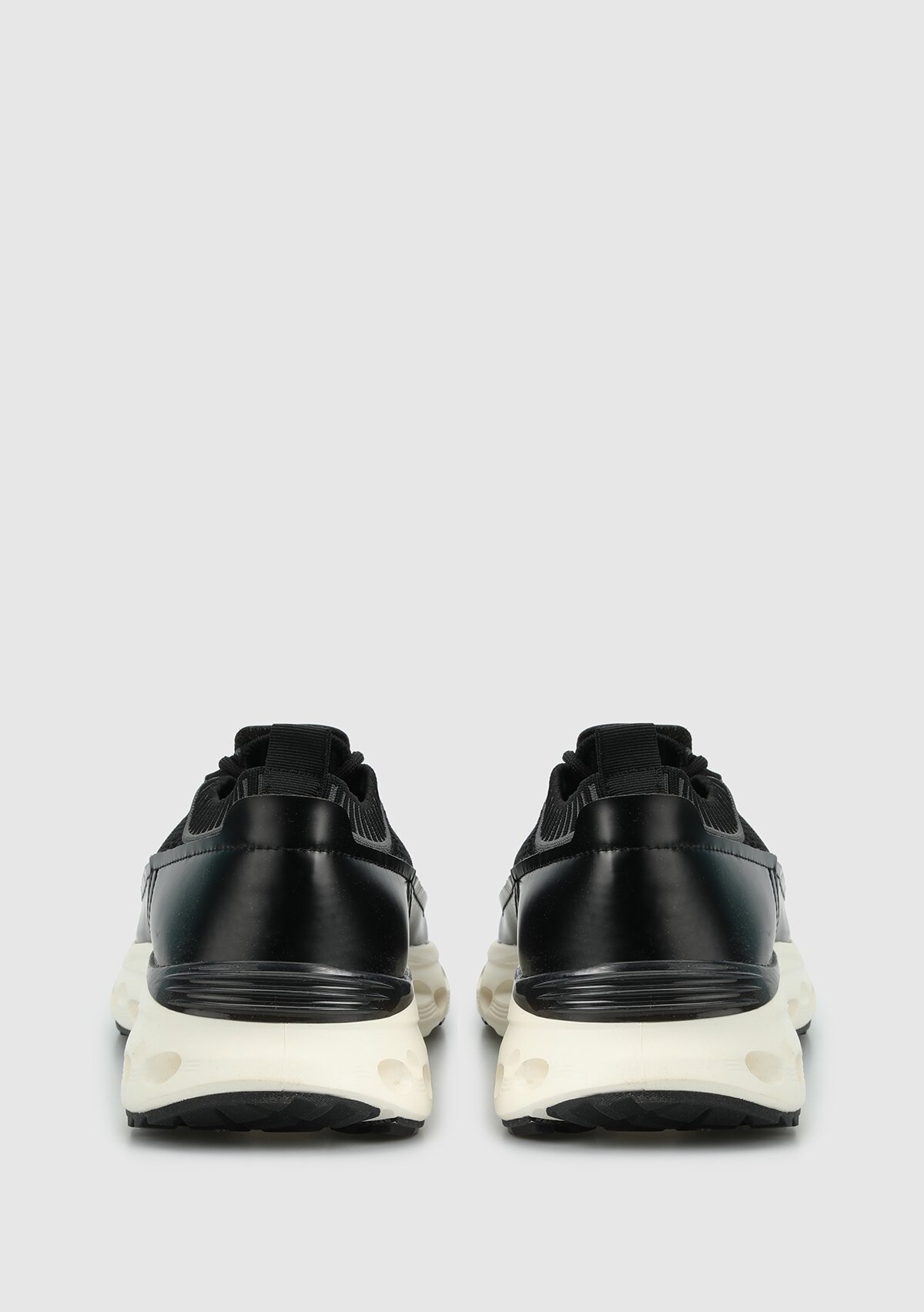 Siyah Deri Erkek Sneaker