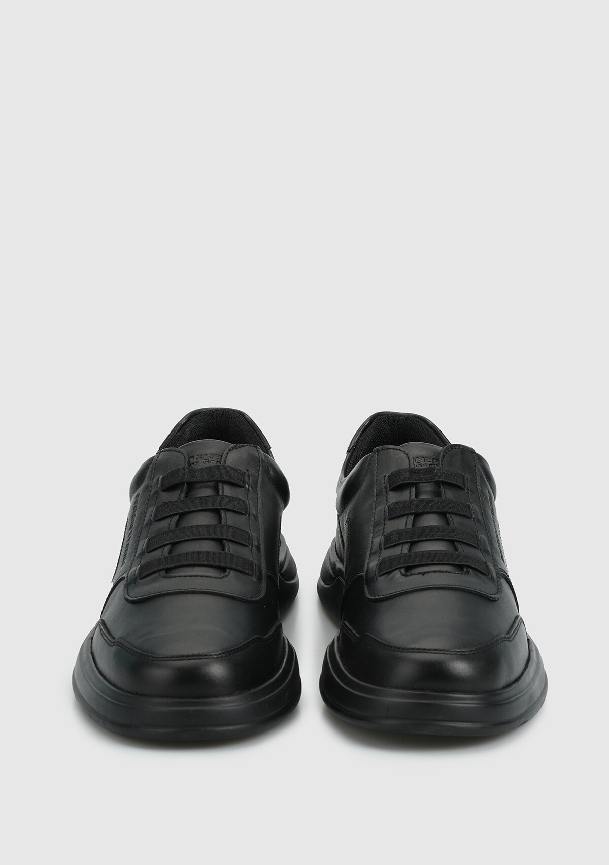 Siyah Deri Erkek Sneaker