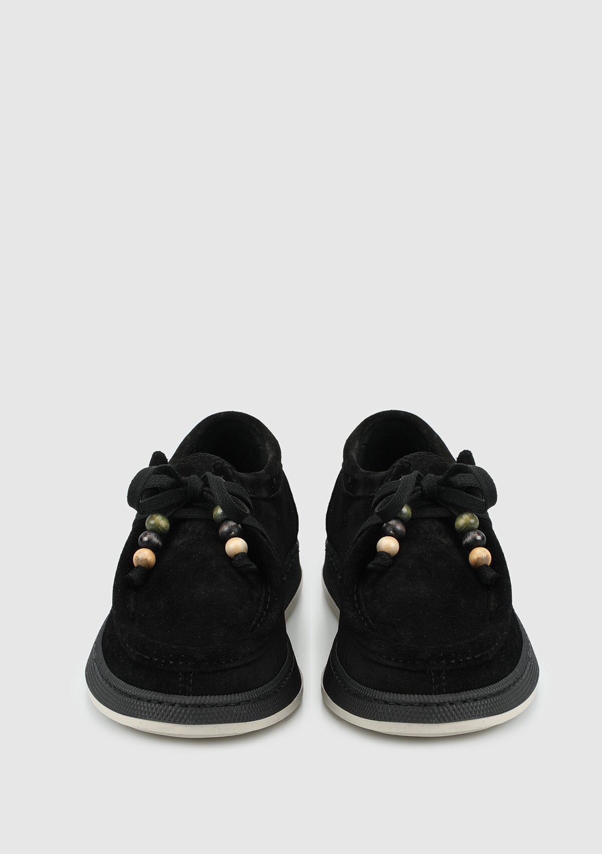 Siyah Deri Kadın Ayakkabı