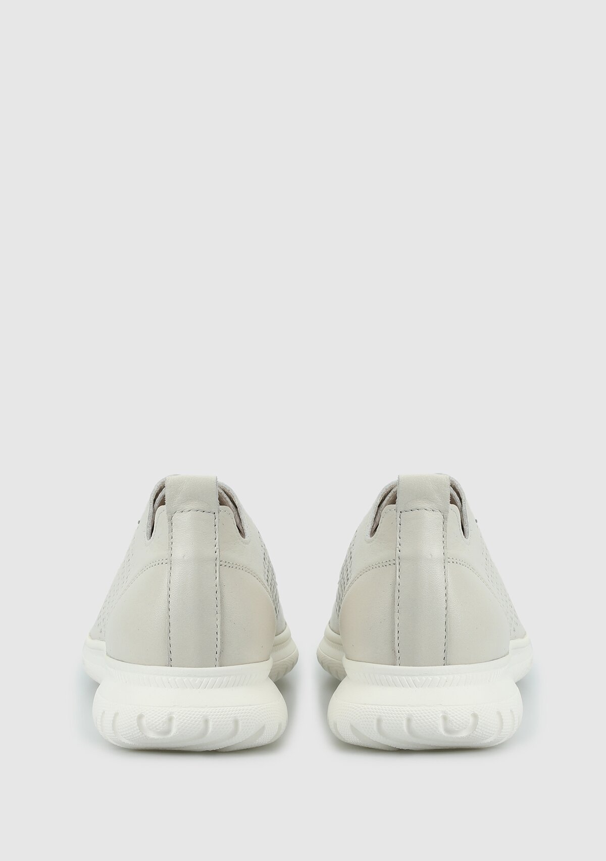 Ekru Deri Kadın Ayakkabı