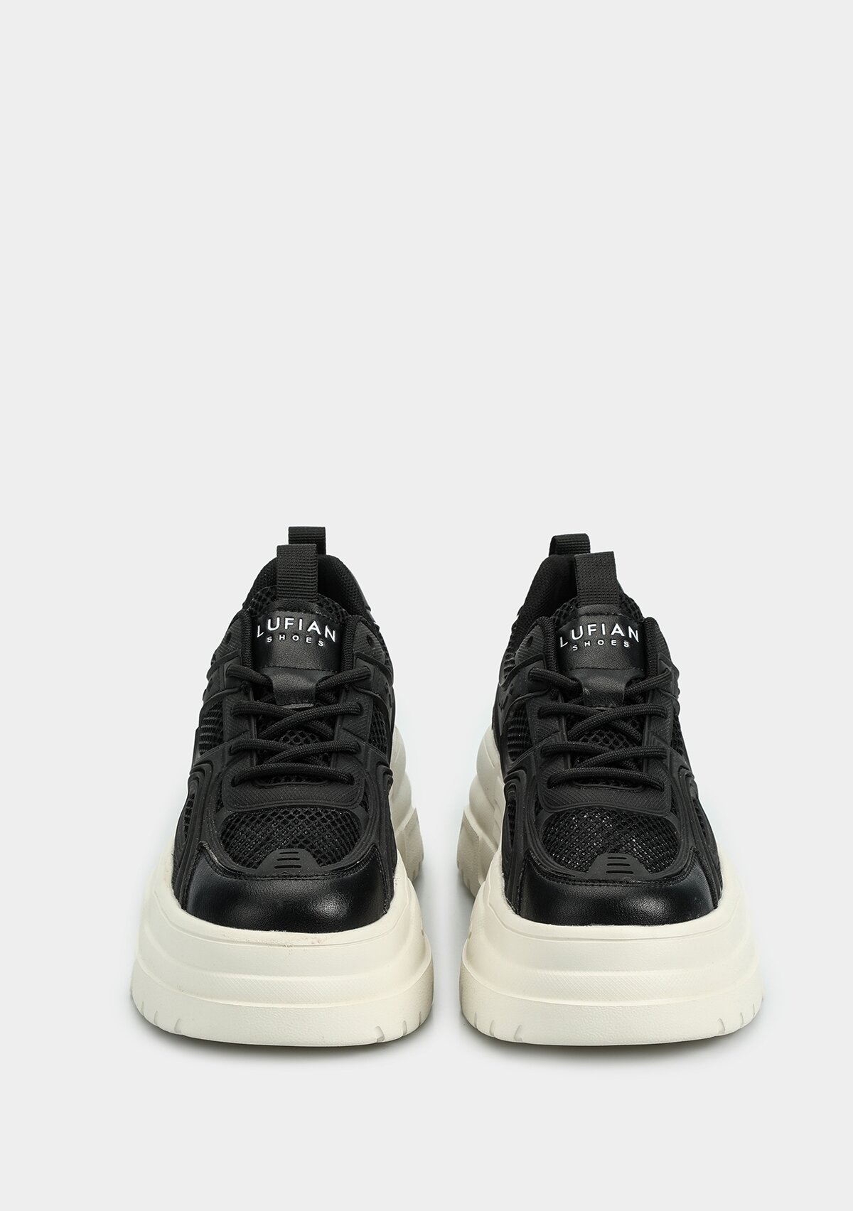 Siyah Deri Kadın Sneaker