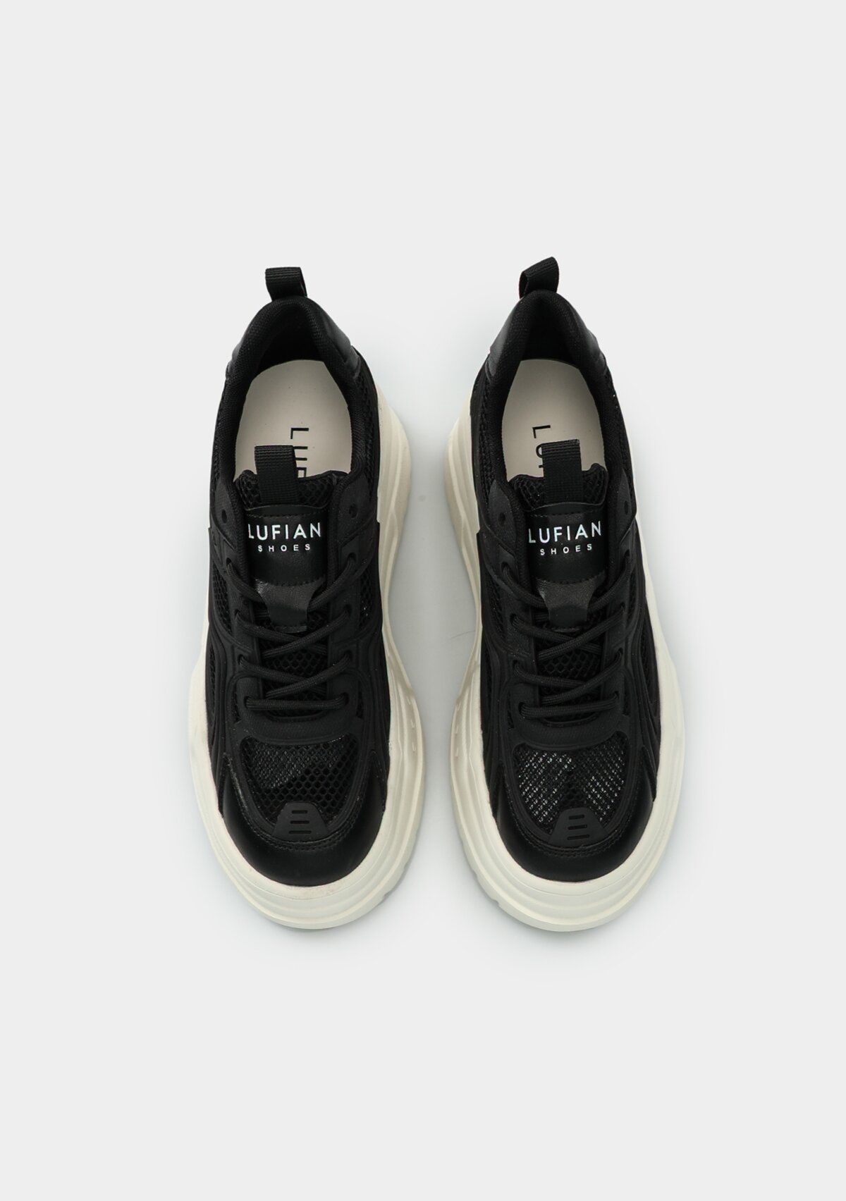 Siyah Deri Kadın Sneaker