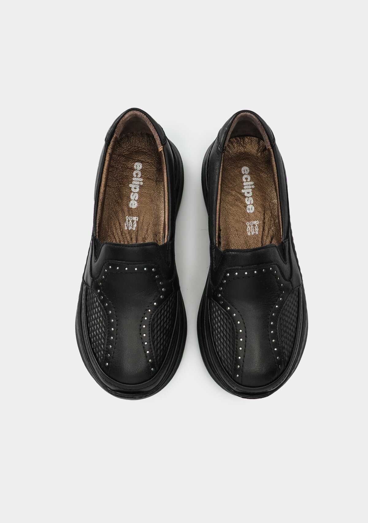 Siyah Deri Kadın Ayakkabı