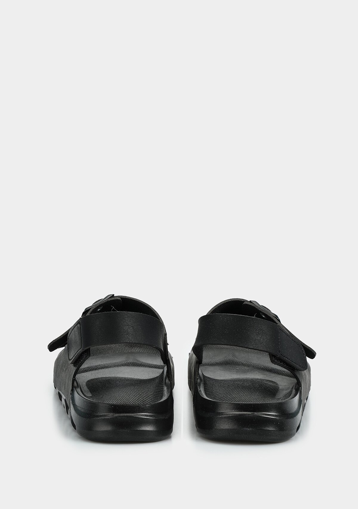 Siyah Erkek Düz Sandalet