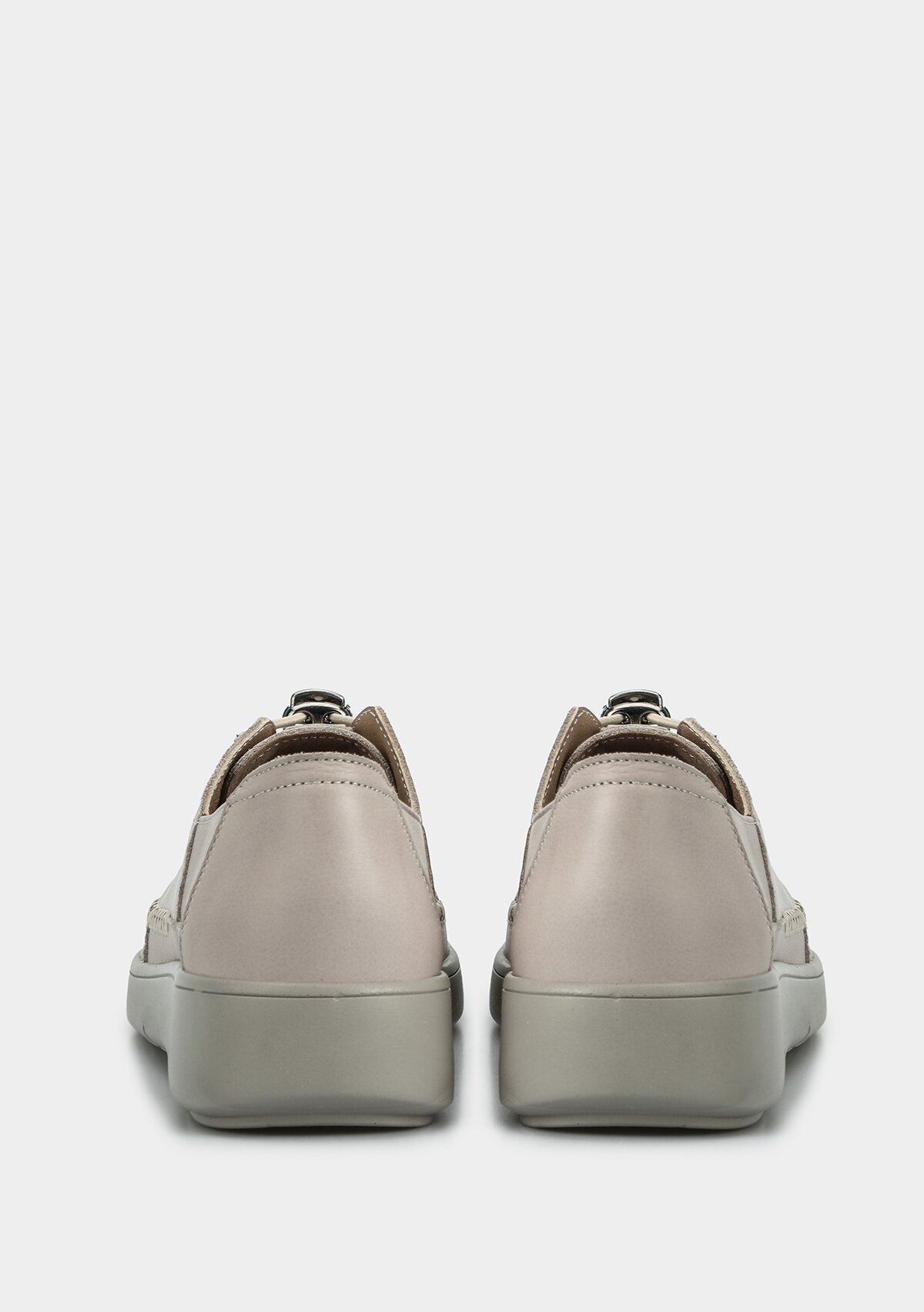 Bej Deri Kadın Ayakkabı