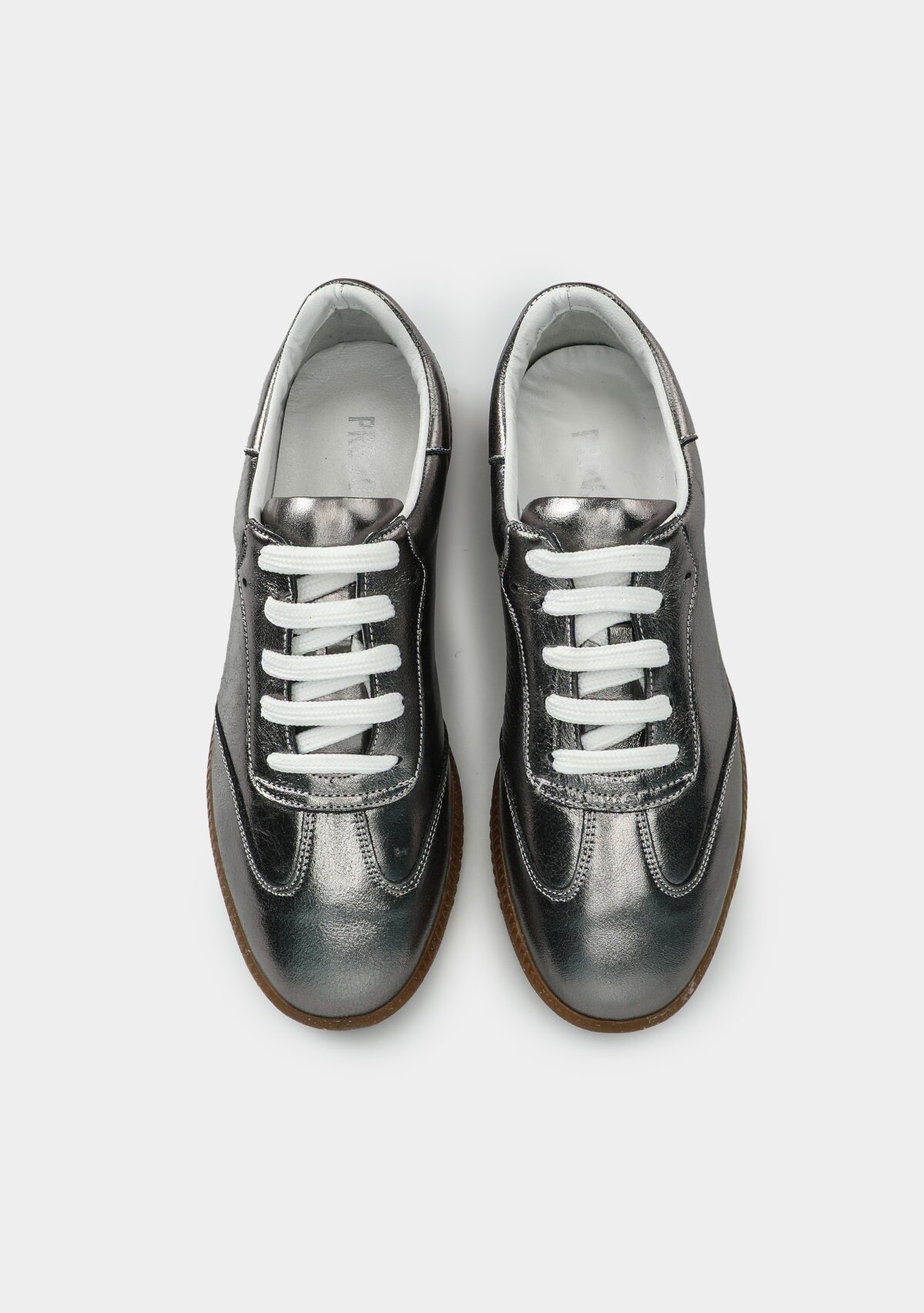 Antrasit Deri Kadın Sneaker