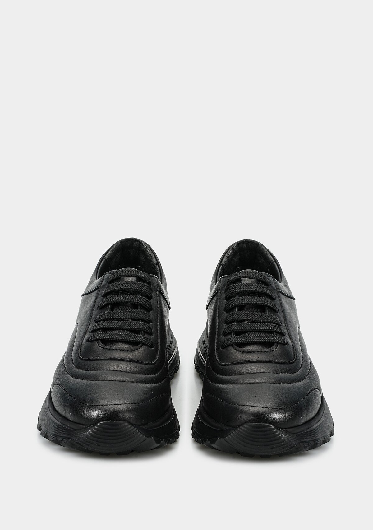 Siyah Deri Kadın Ayakkabı